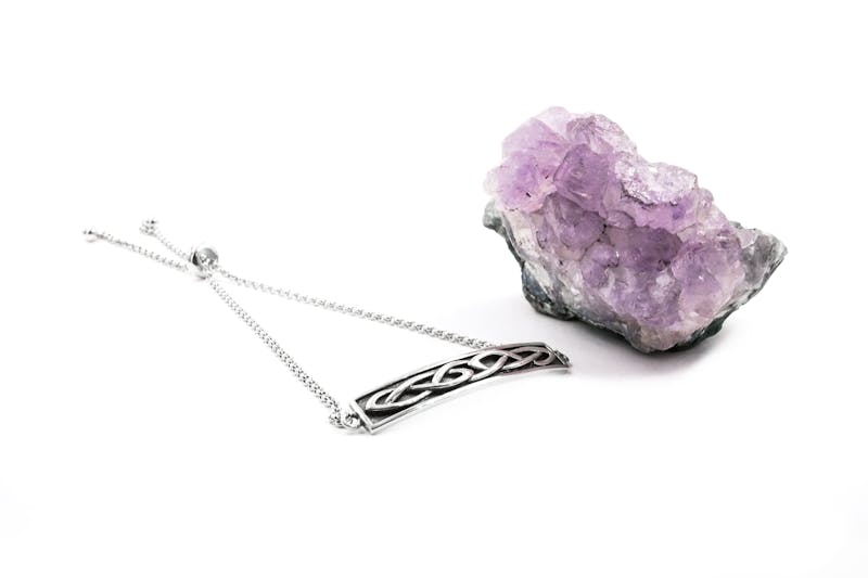 Womens Striking Sterling Silver Celtic Knot Bracelet