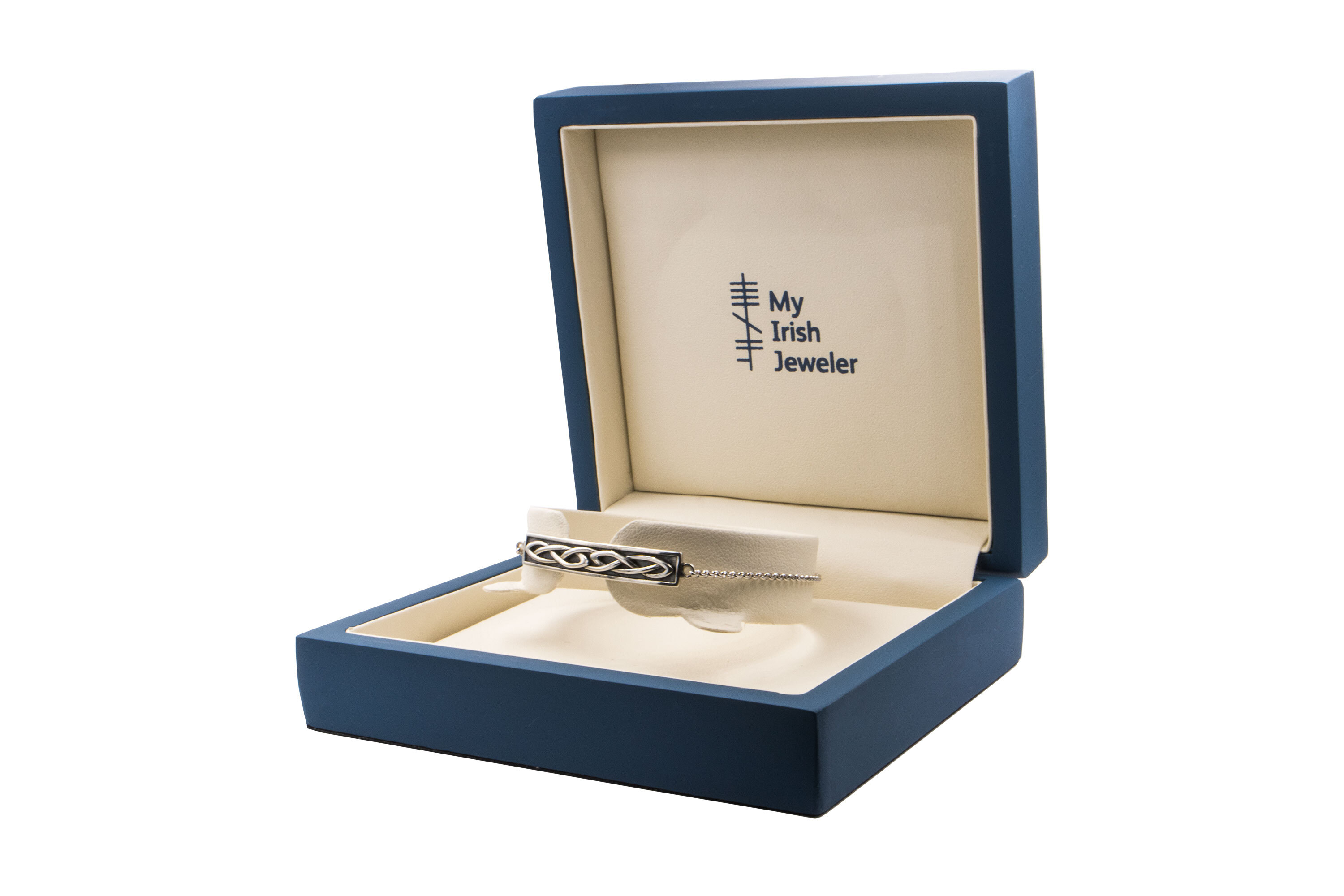 Womens Sterling Silver Celtic Knot Bracelet