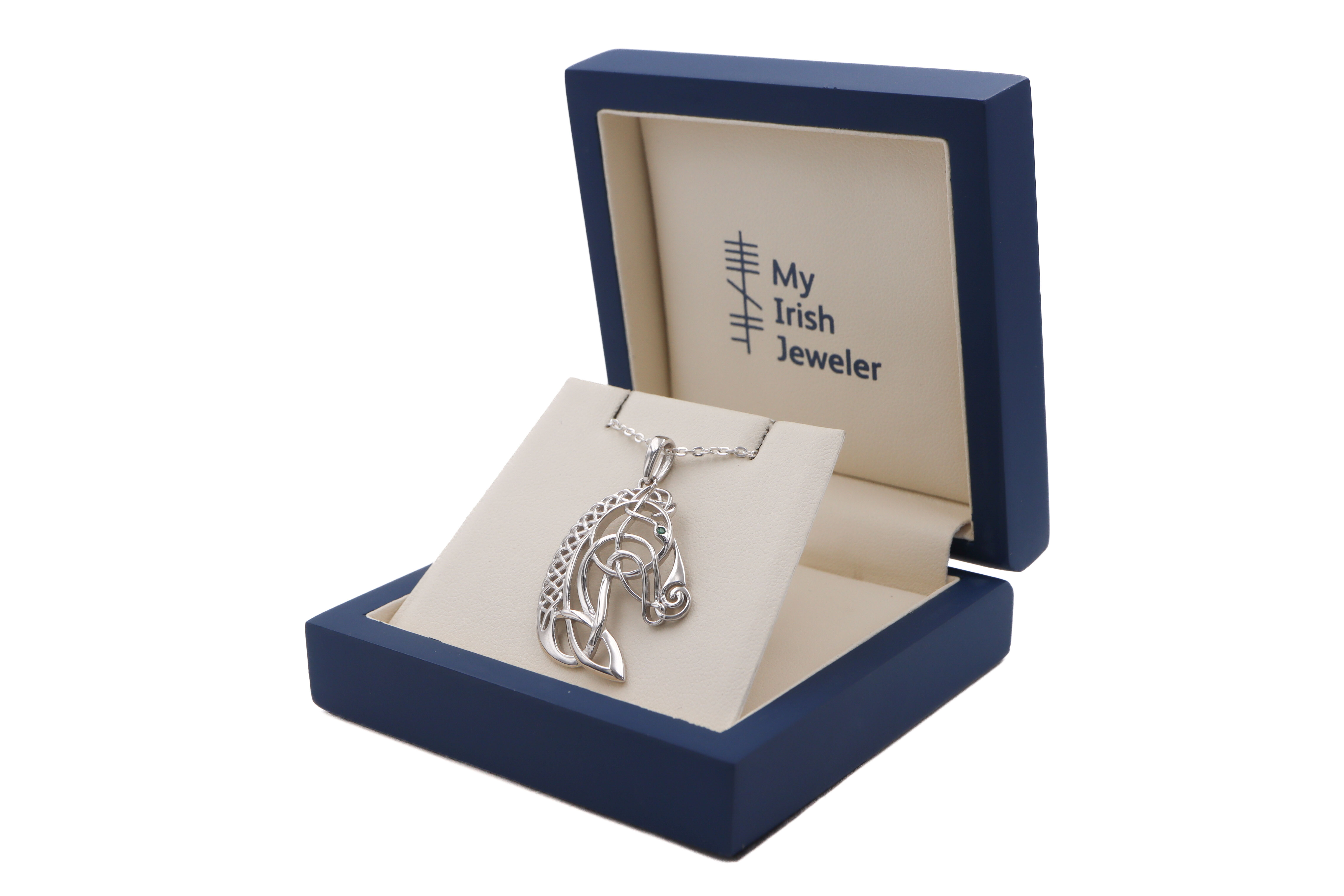 Celtic Horse Necklace Sku 25219 box