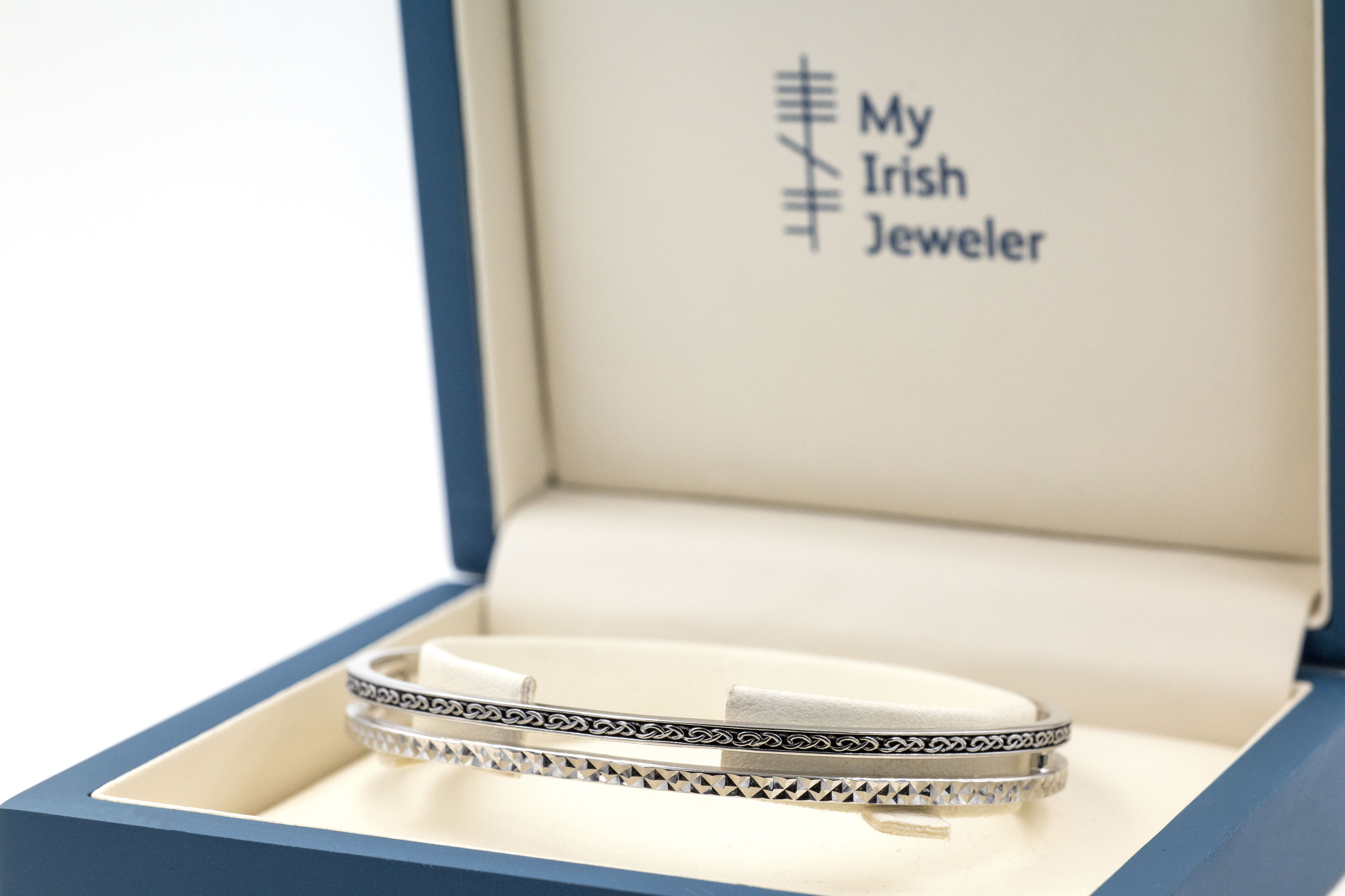 Womens Oxidized Celtic Knot Bracelet in Real Sterling Silver. In Luxury Packaging.