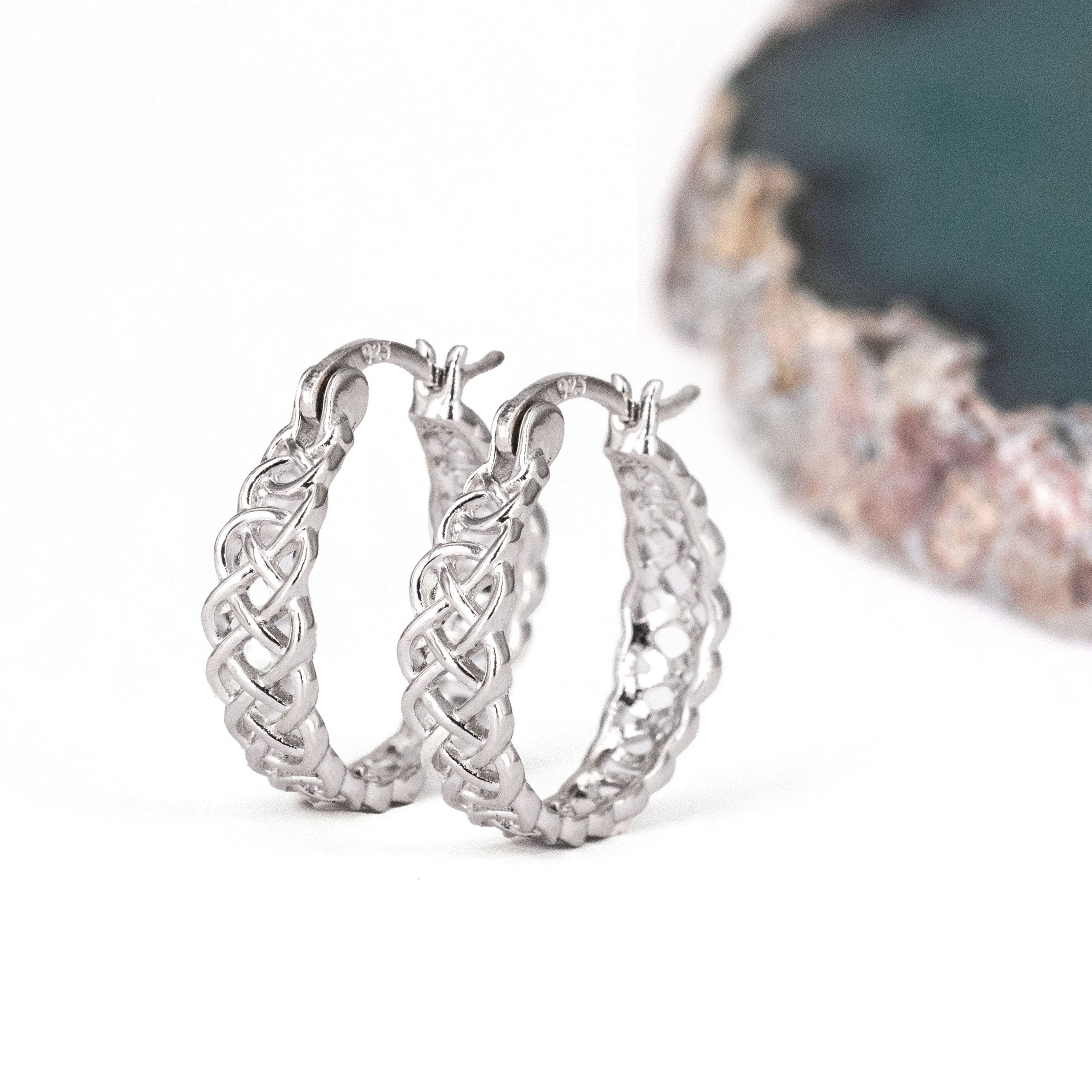 Celtic Knot Hoop Earrings