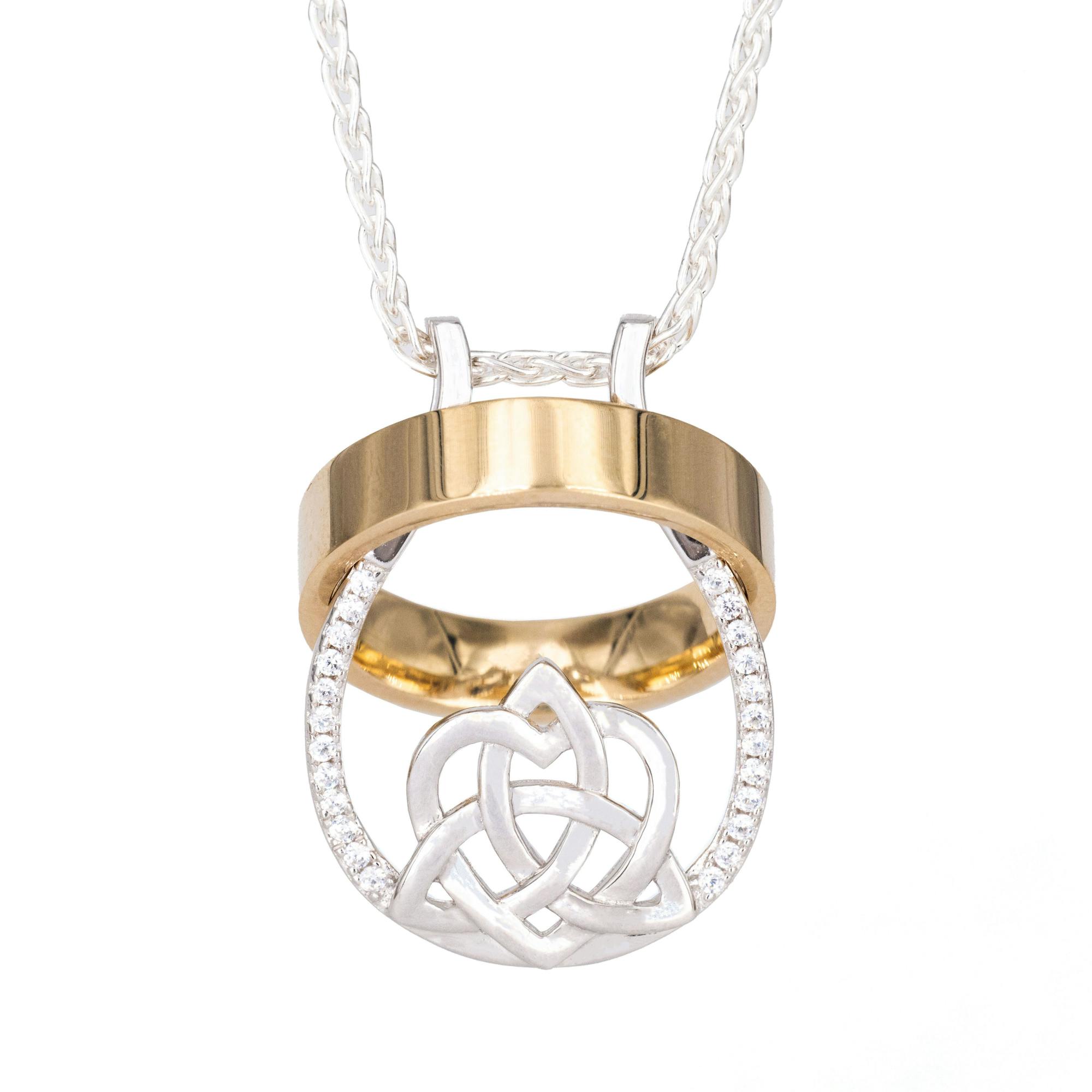 Celtic Knot Ring Keeper Necklace, From Ireland My Irish Jeweler