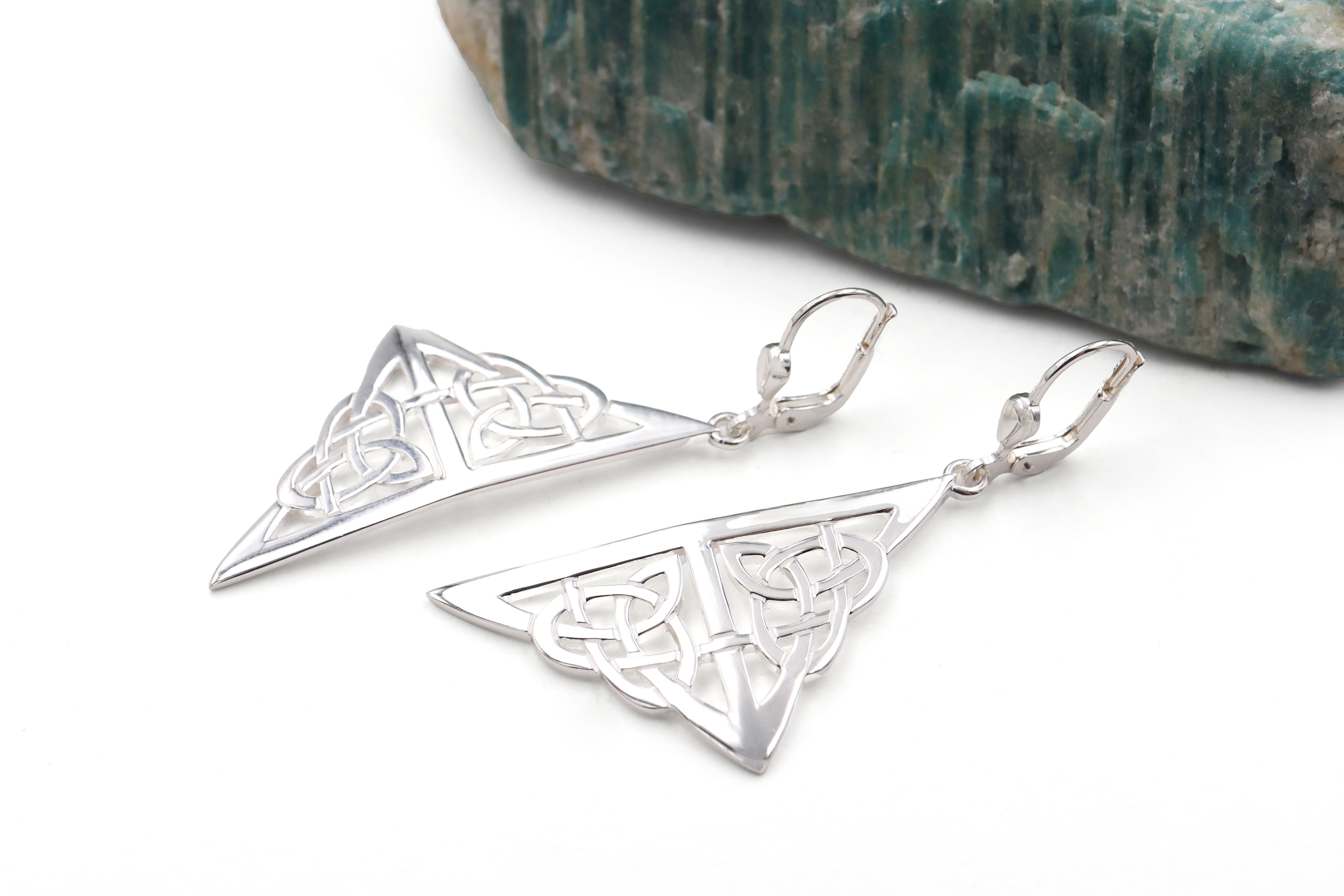 Celtic Knot Triangular Earrings Sku 25108 2