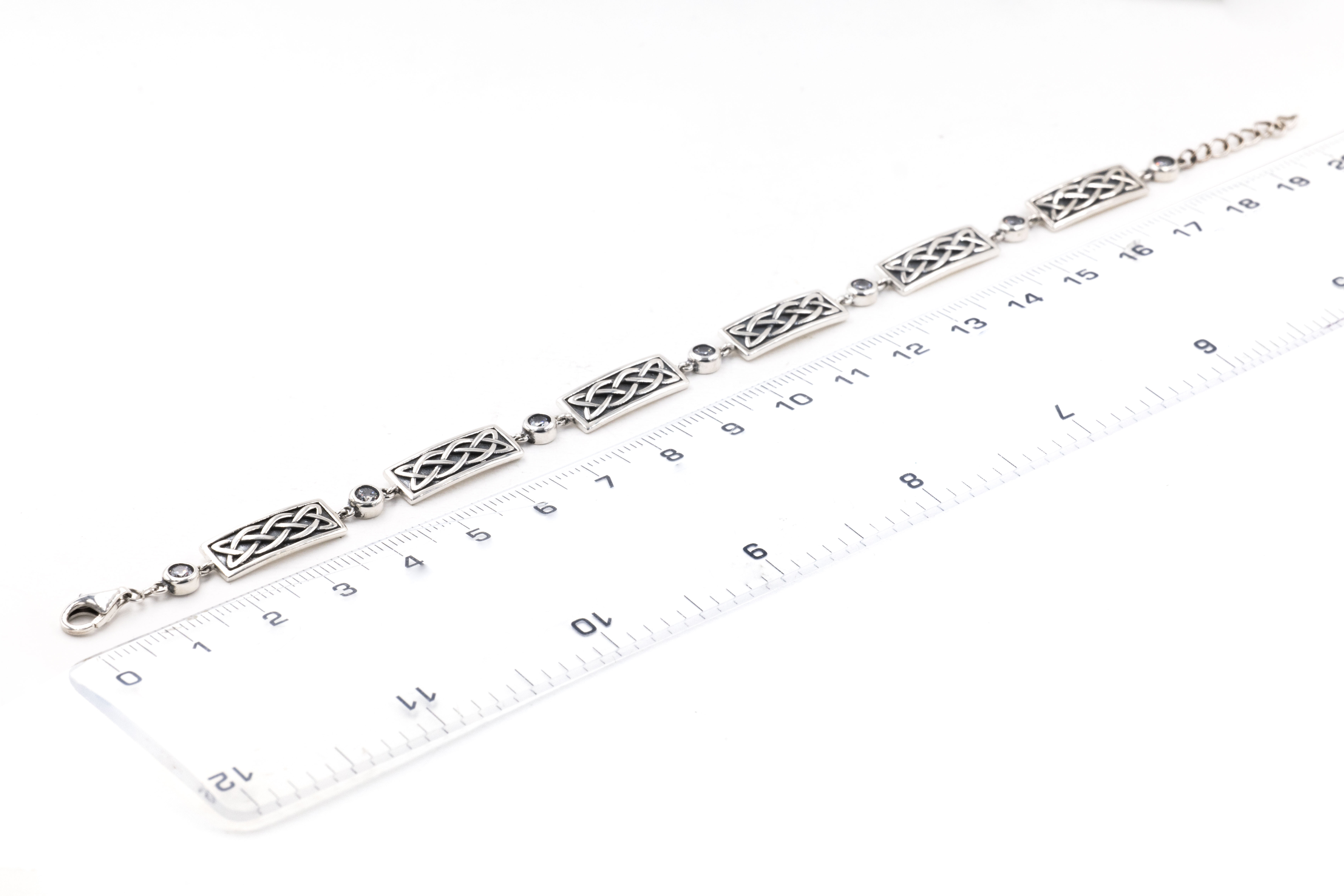 Authentic Sterling Silver Celtic Knot Bracelet For Women With a Oxidized Finish