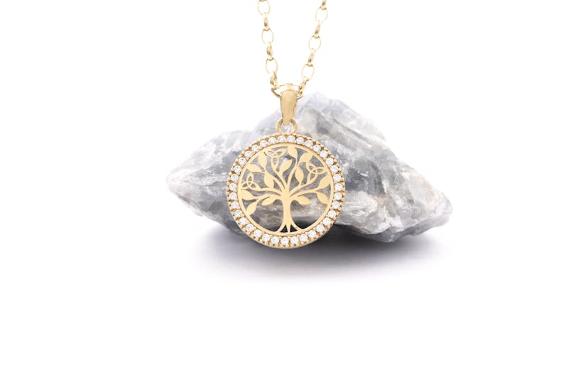 Tree of Life - Shown with Light Rolo Chain