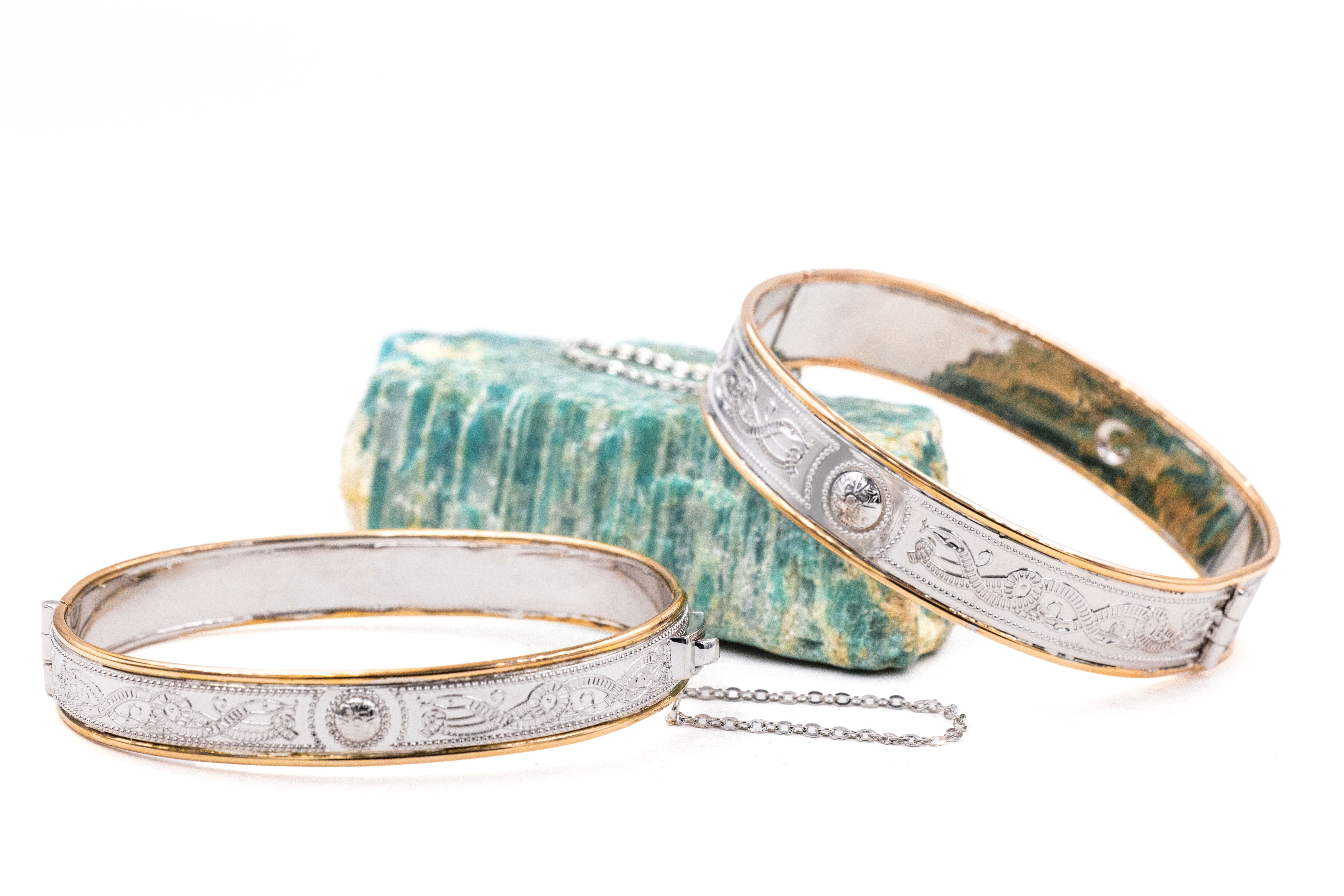 Celtic Warrior Bangle with Rolled Gold Trim