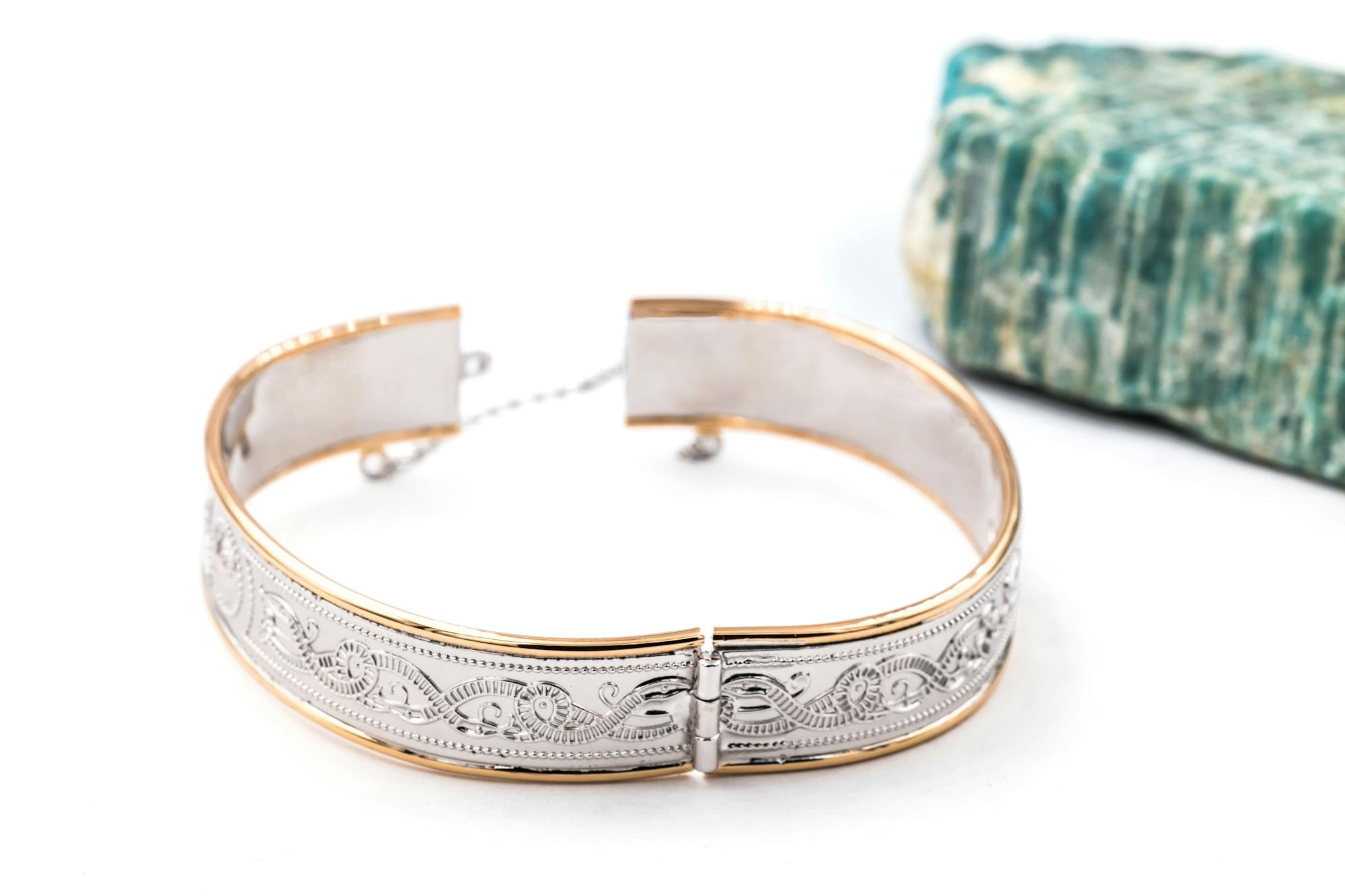 Celtic Warrior Bangle with Rolled Gold Trim, From… | My Irish Jeweler