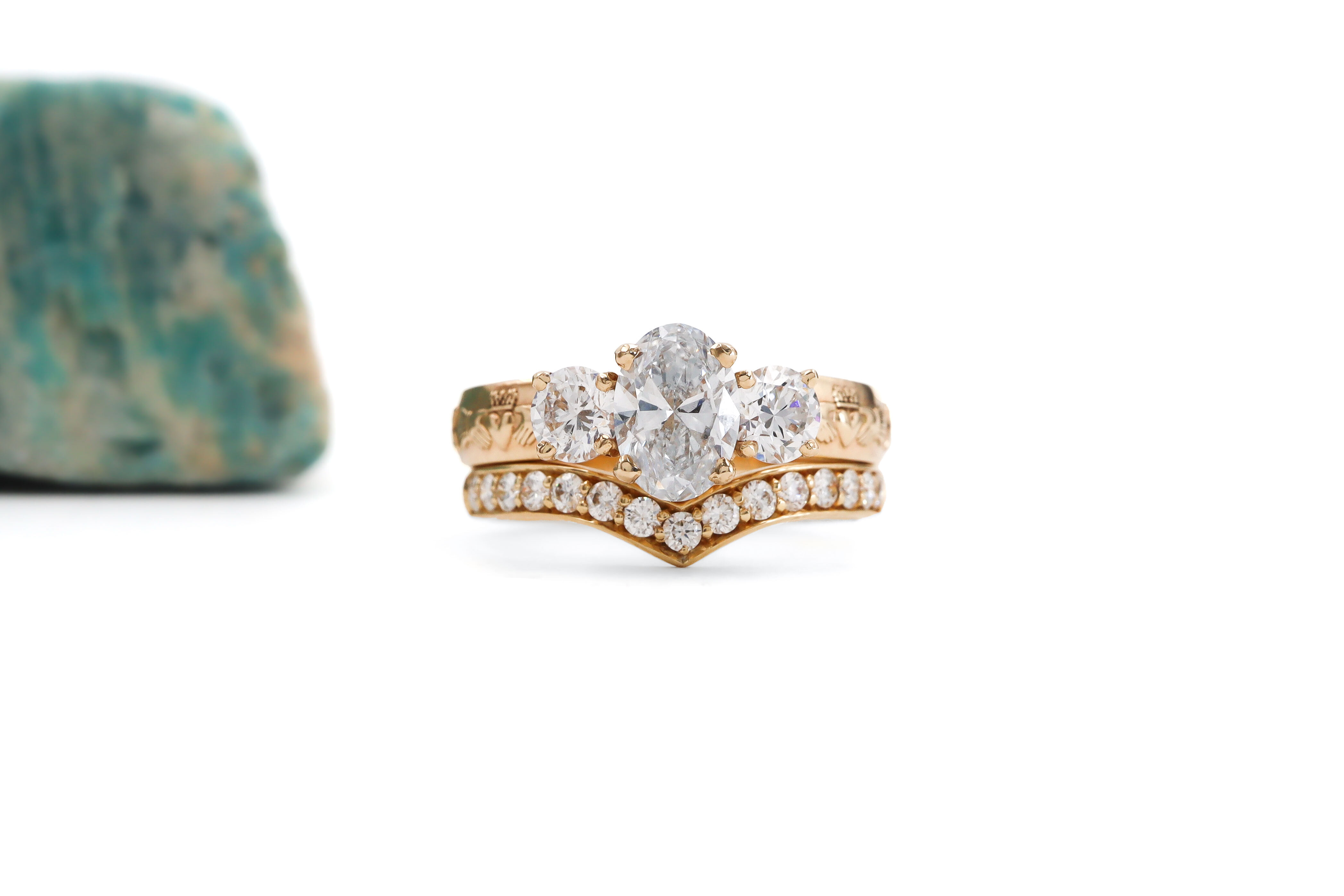 Real 14K Yellow Gold Claddagh & Celtic Knot 3.6mm Ring For Women With a Polished Finish