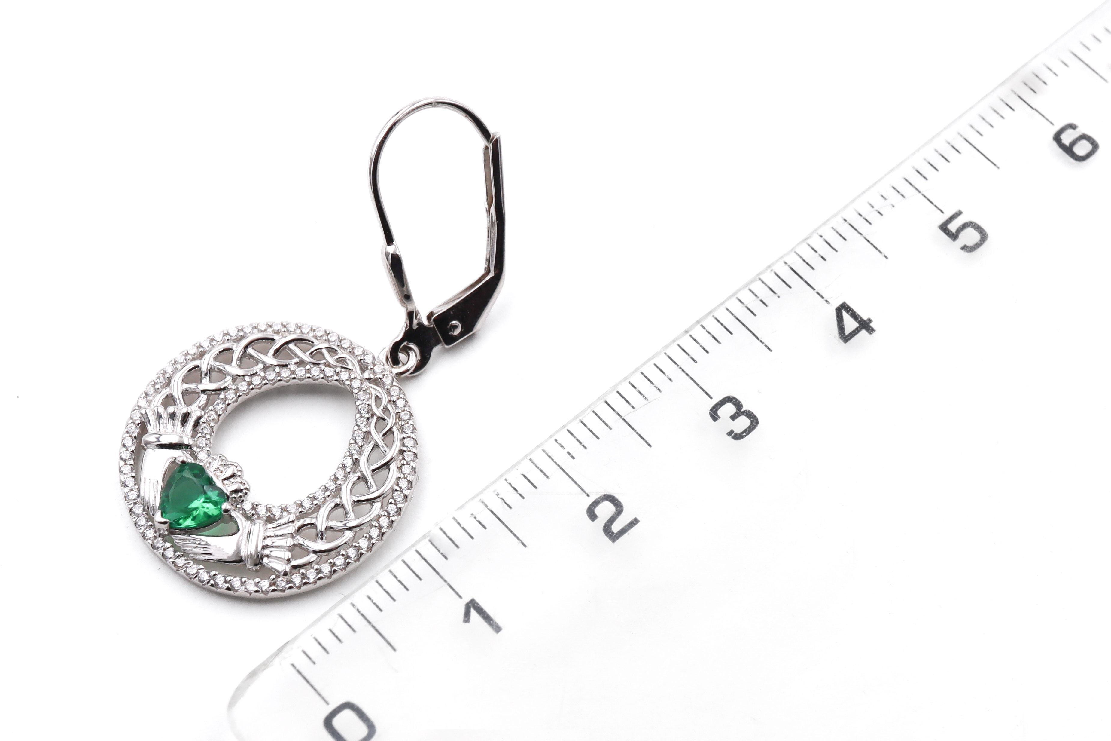 Claddagh Celtic Knot Drop Earrings Sku 25268 scale