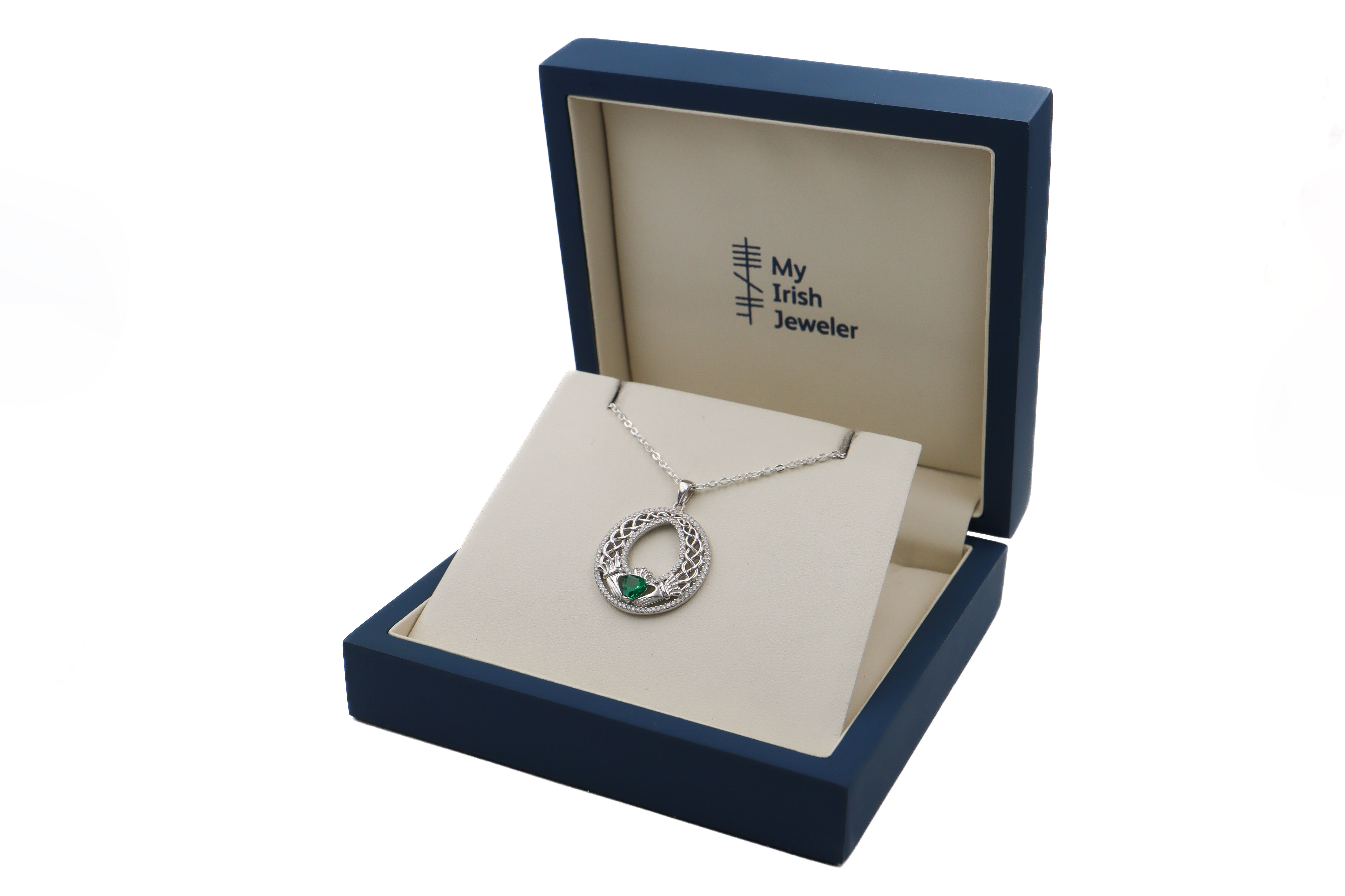 Claddagh Celtic Necklace Sku 25267 box