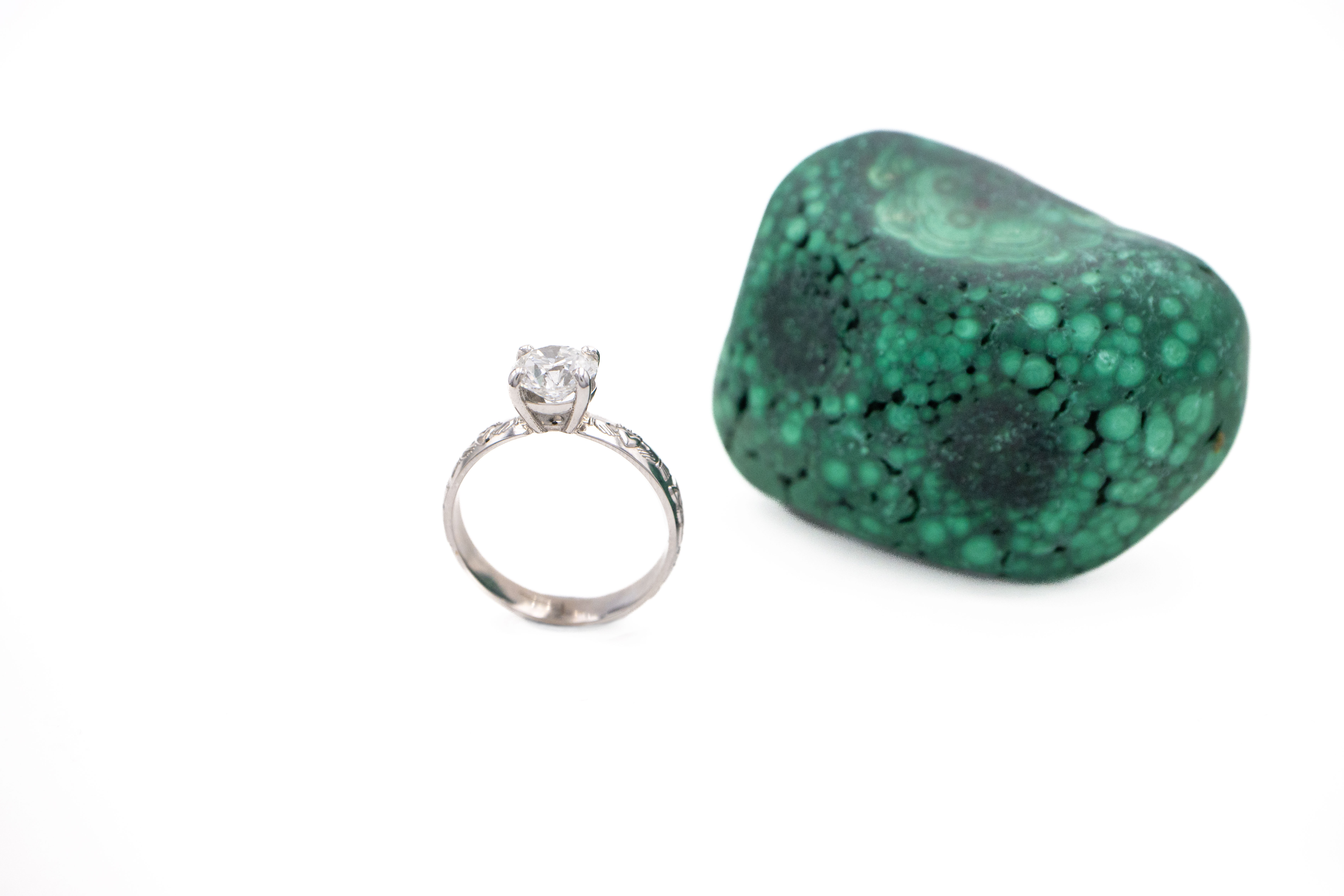 Attractive White Gold Claddagh 1.00ct Lab Grown Diamond Ring With a Polished Finish For Women