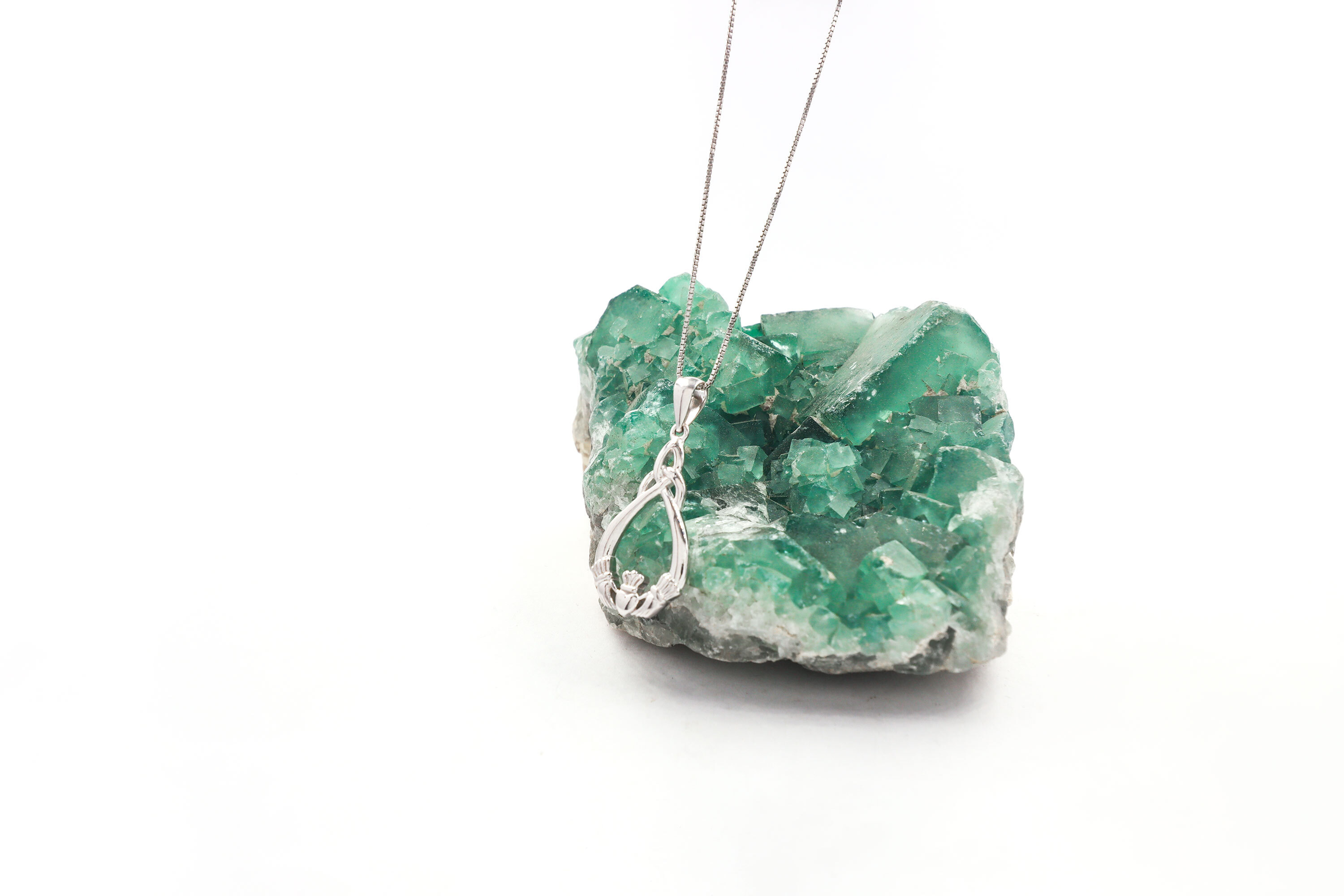 Attractive Sterling Silver Claddagh Necklace For Women