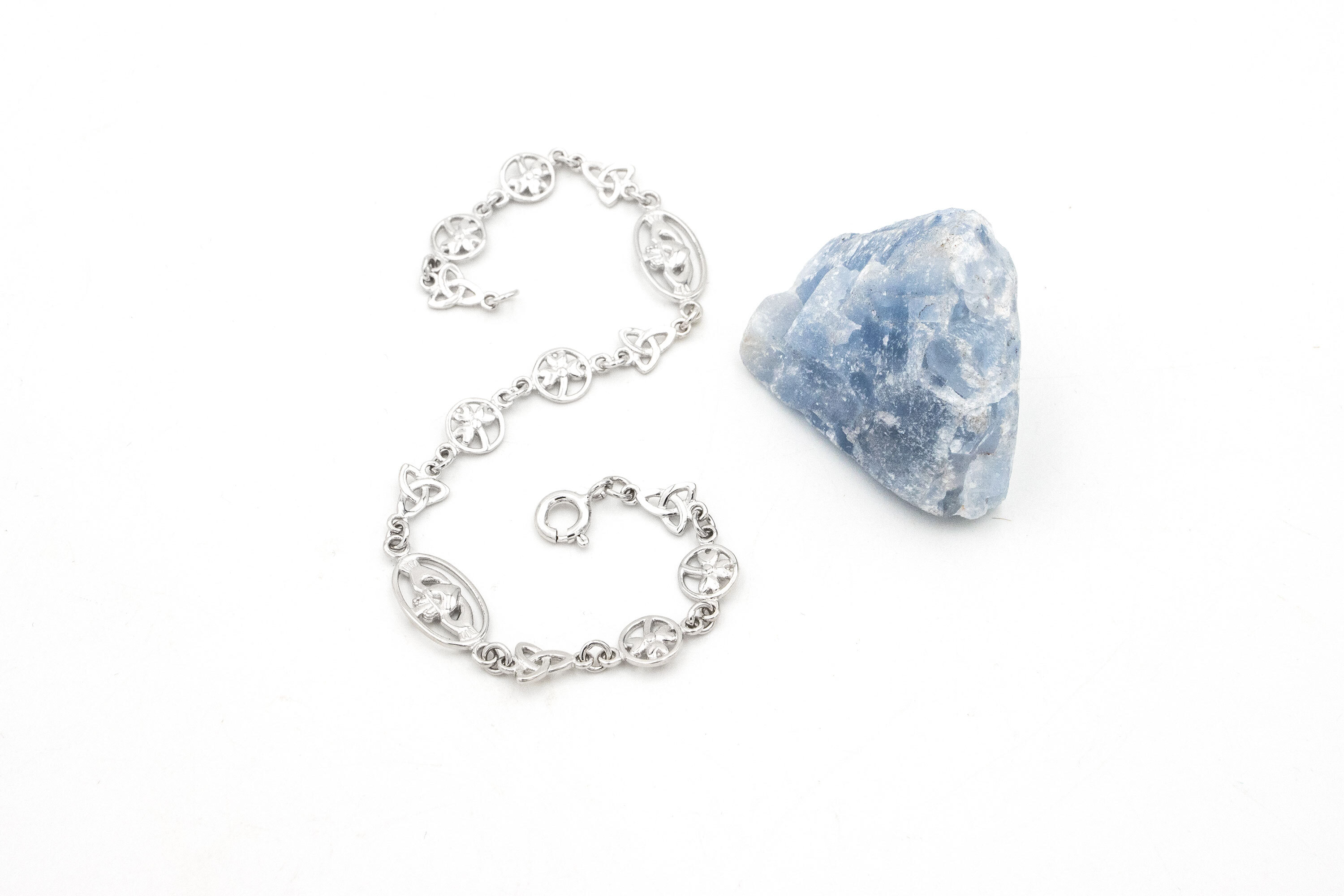 Traditional Sterling Silver Claddagh Bracelet For Women