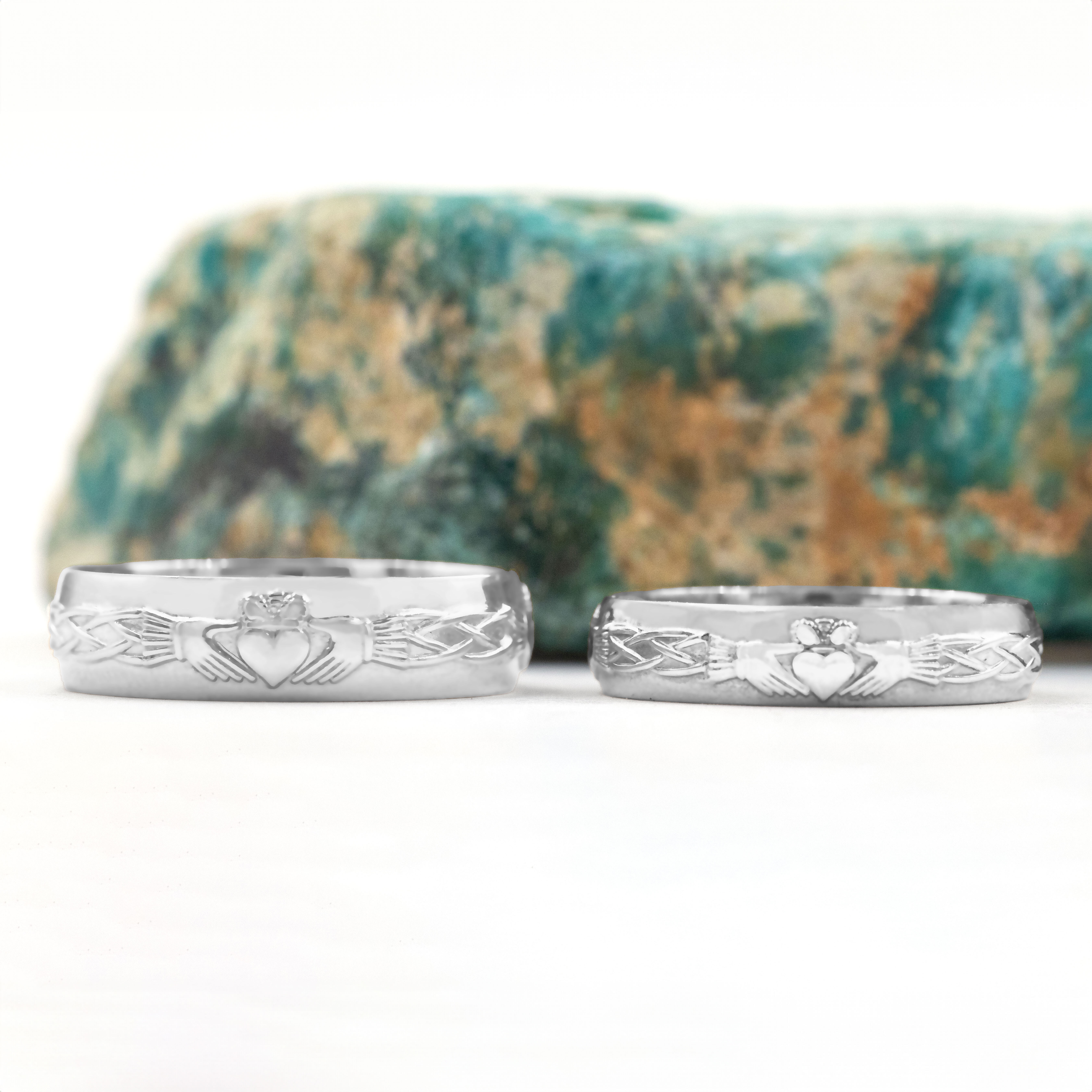 Claddagh Wedding Couples Ring Set