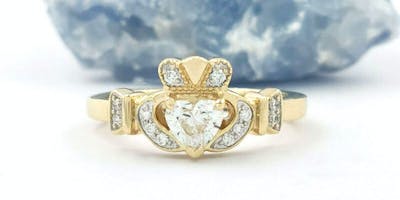 Sapphire Diamond Pendant Ring Set