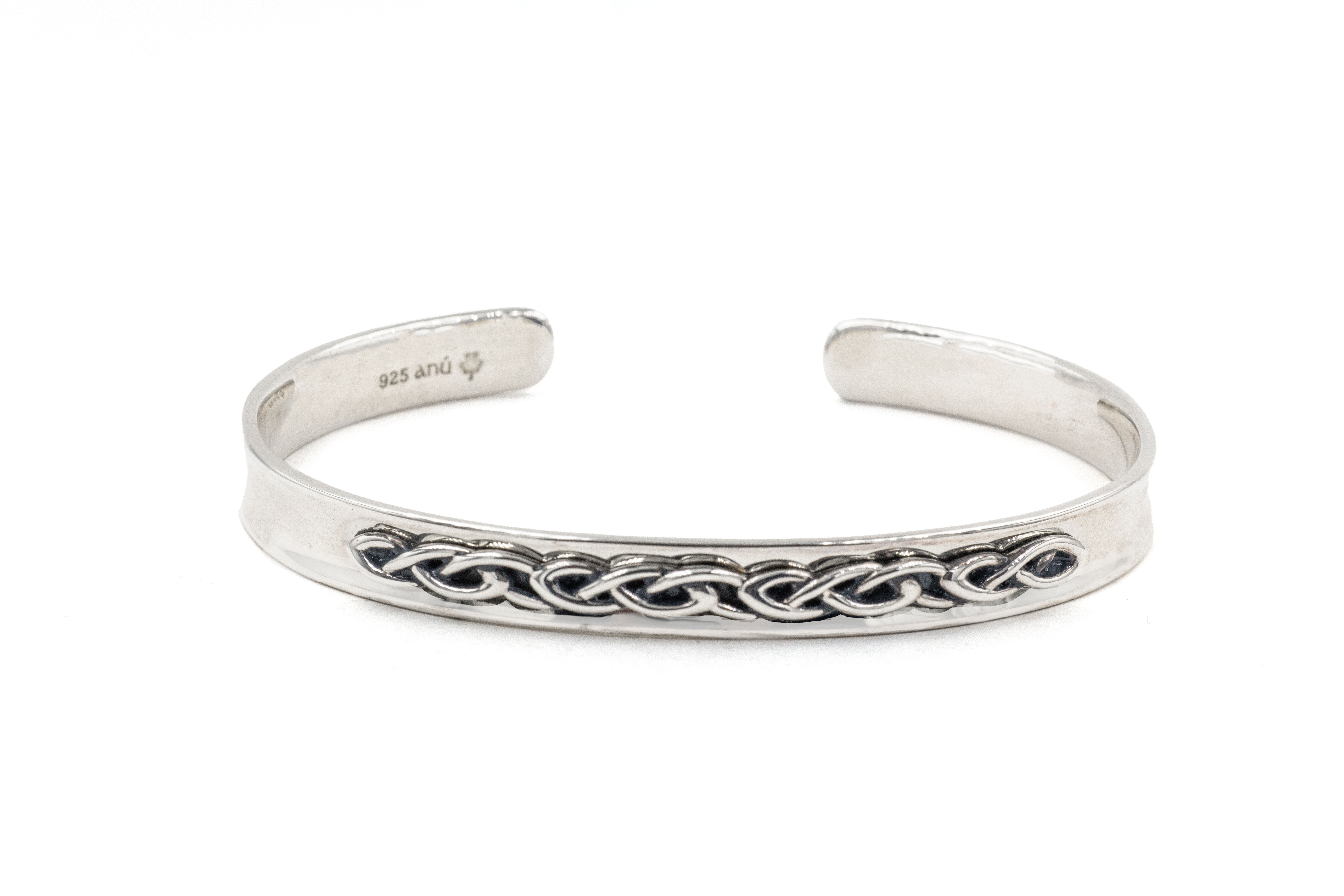 Irish Sterling Silver Celtic Knot Bracelet For Women With a Oxidized Finish