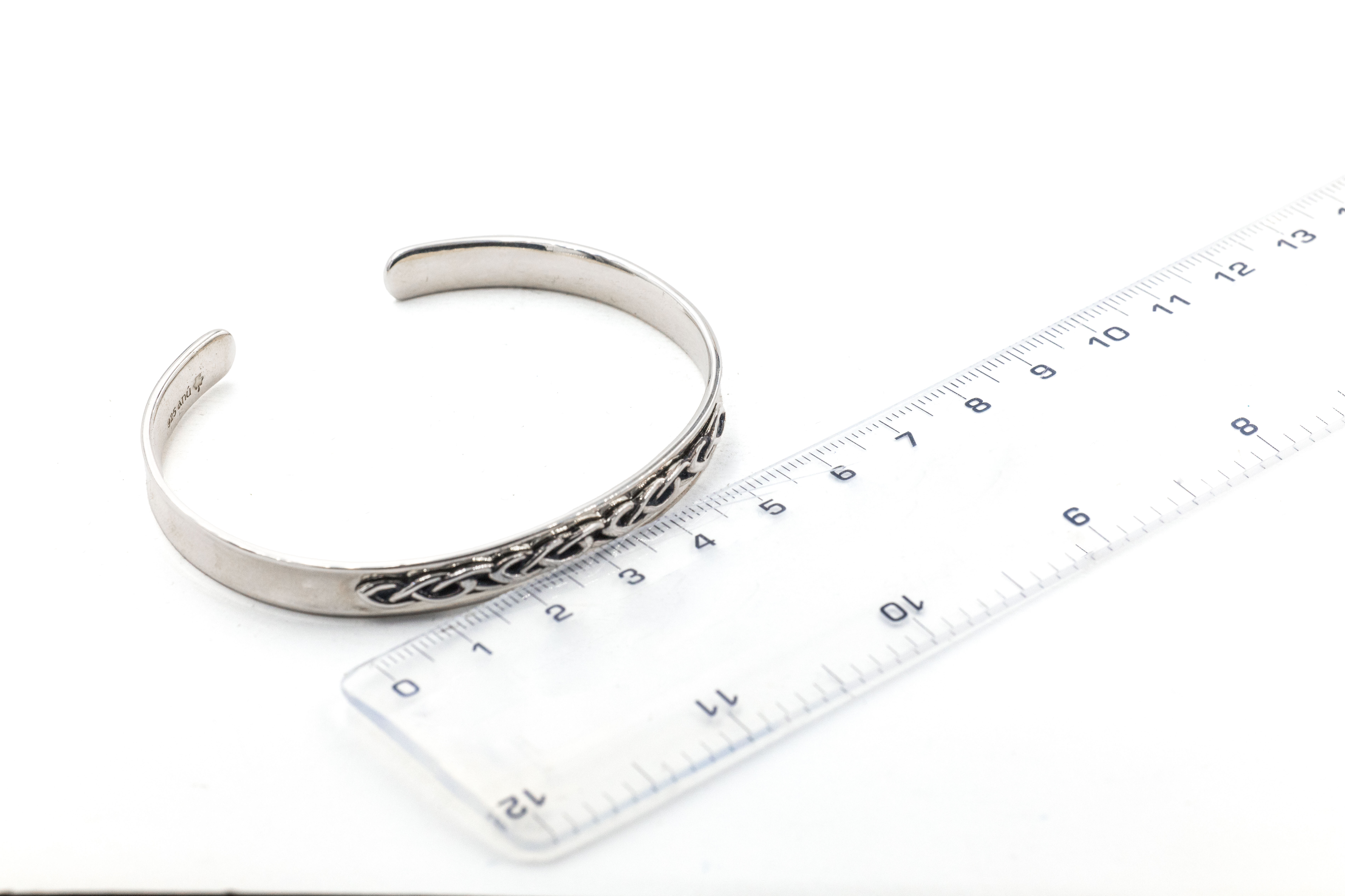 Genuine Sterling Silver Celtic Knot Bracelet For Women With a Oxidized Finish