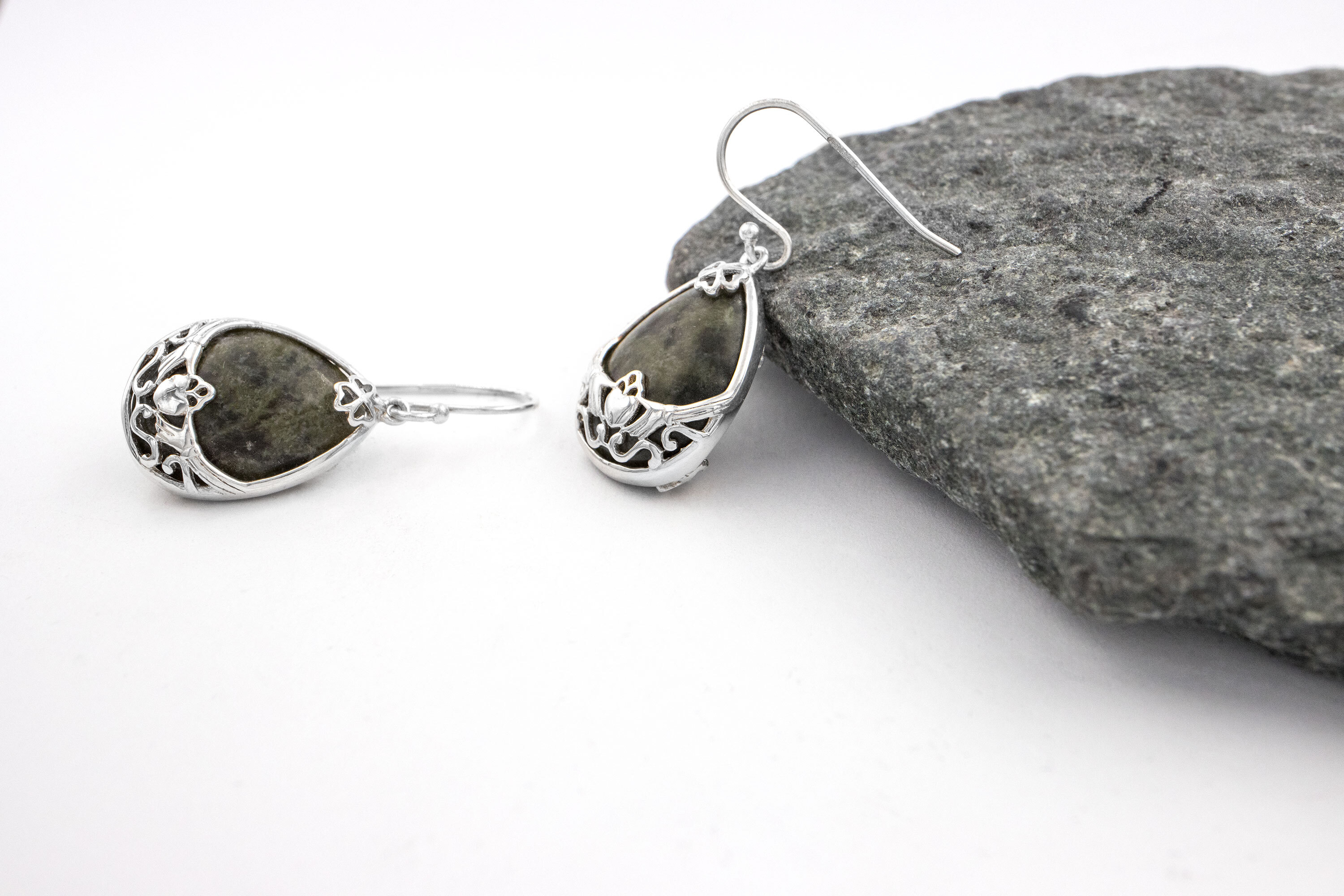 Womens Sterling Silver Connemara Marble Gift Set