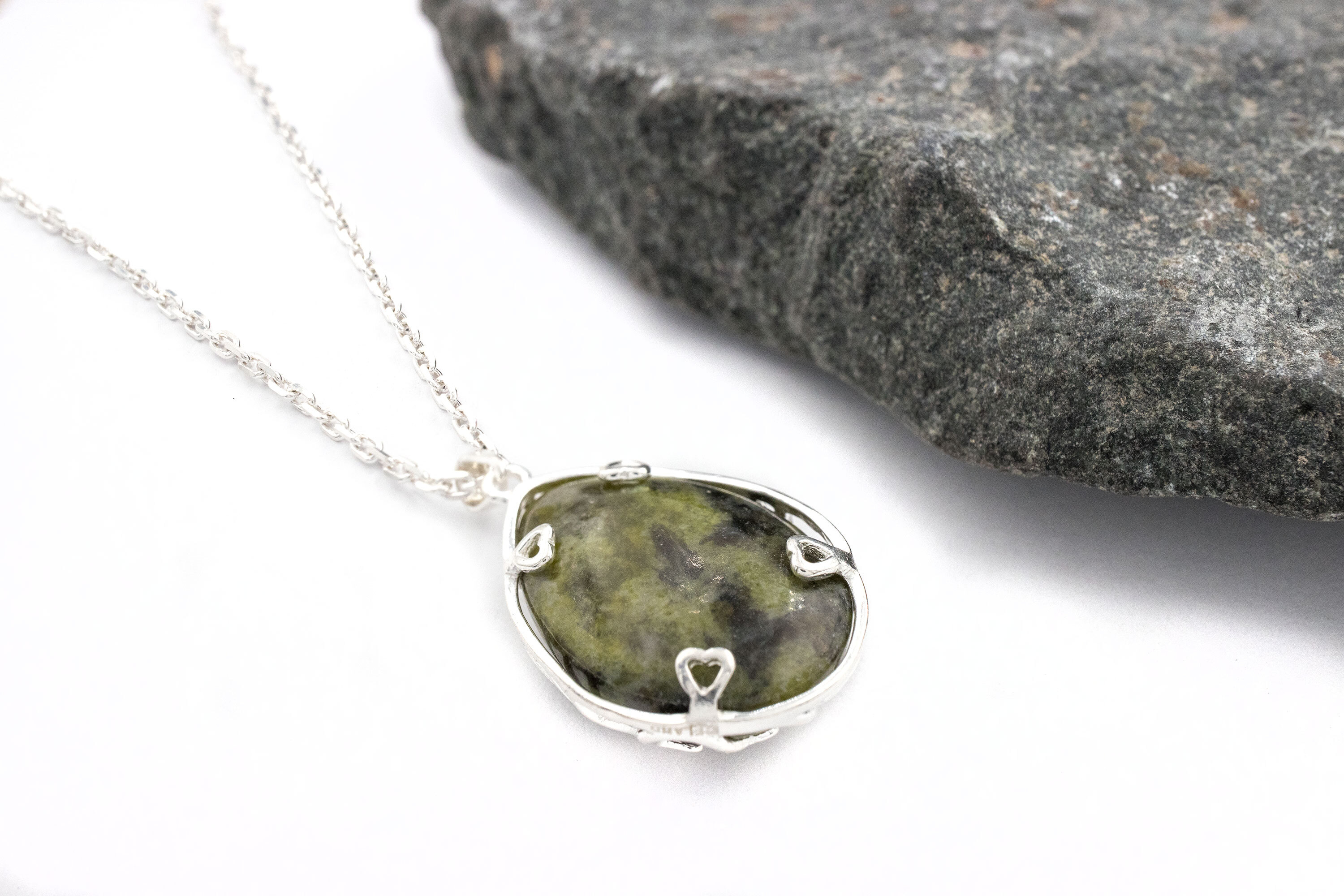 Genuine Sterling Silver Connemara Marble Gift Set For Women