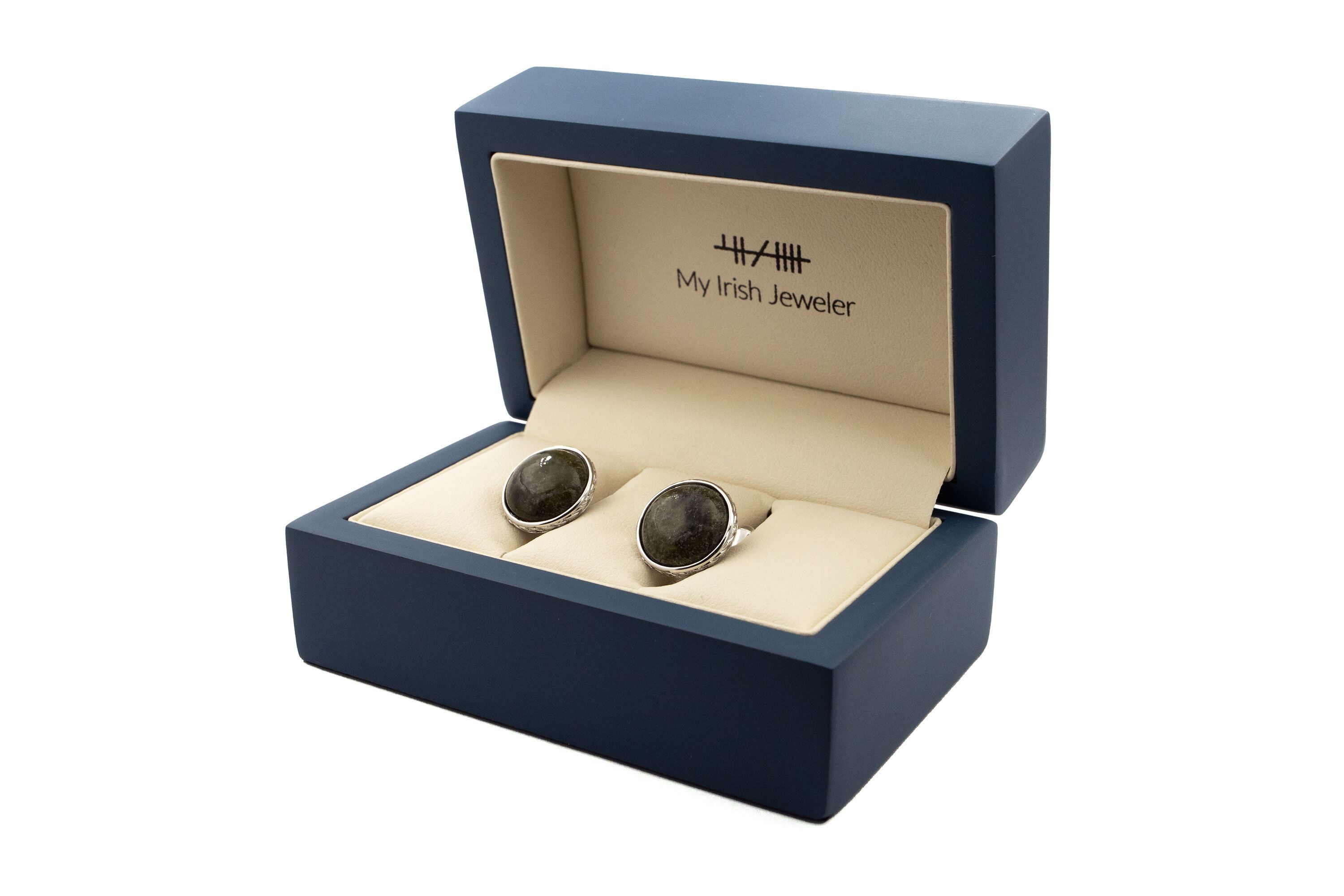 Mens Celtic Knot Cufflinks in Silver Plate