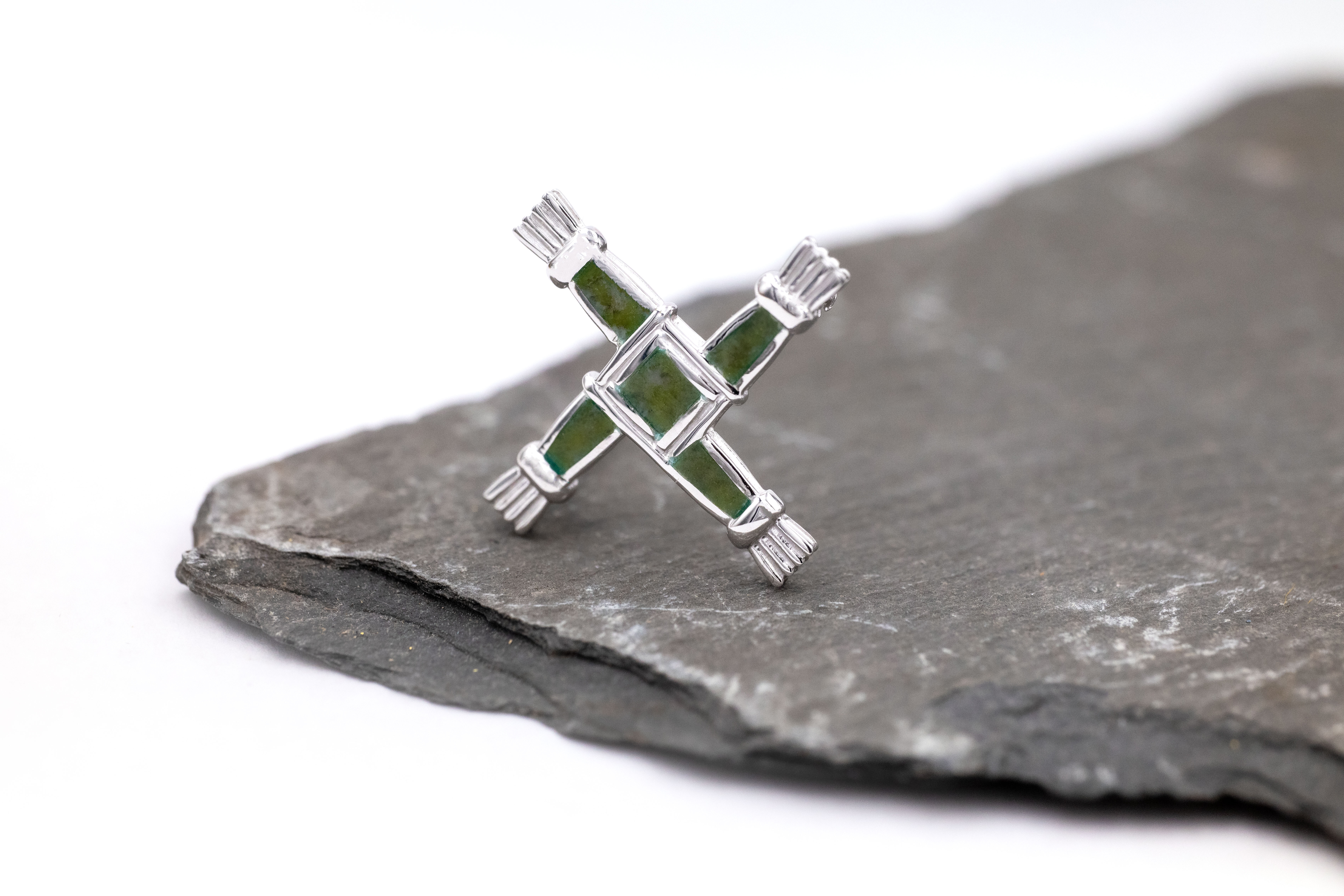 Womens St Brigids Cross Gift Set in Sterling Silver With a Polished Finish