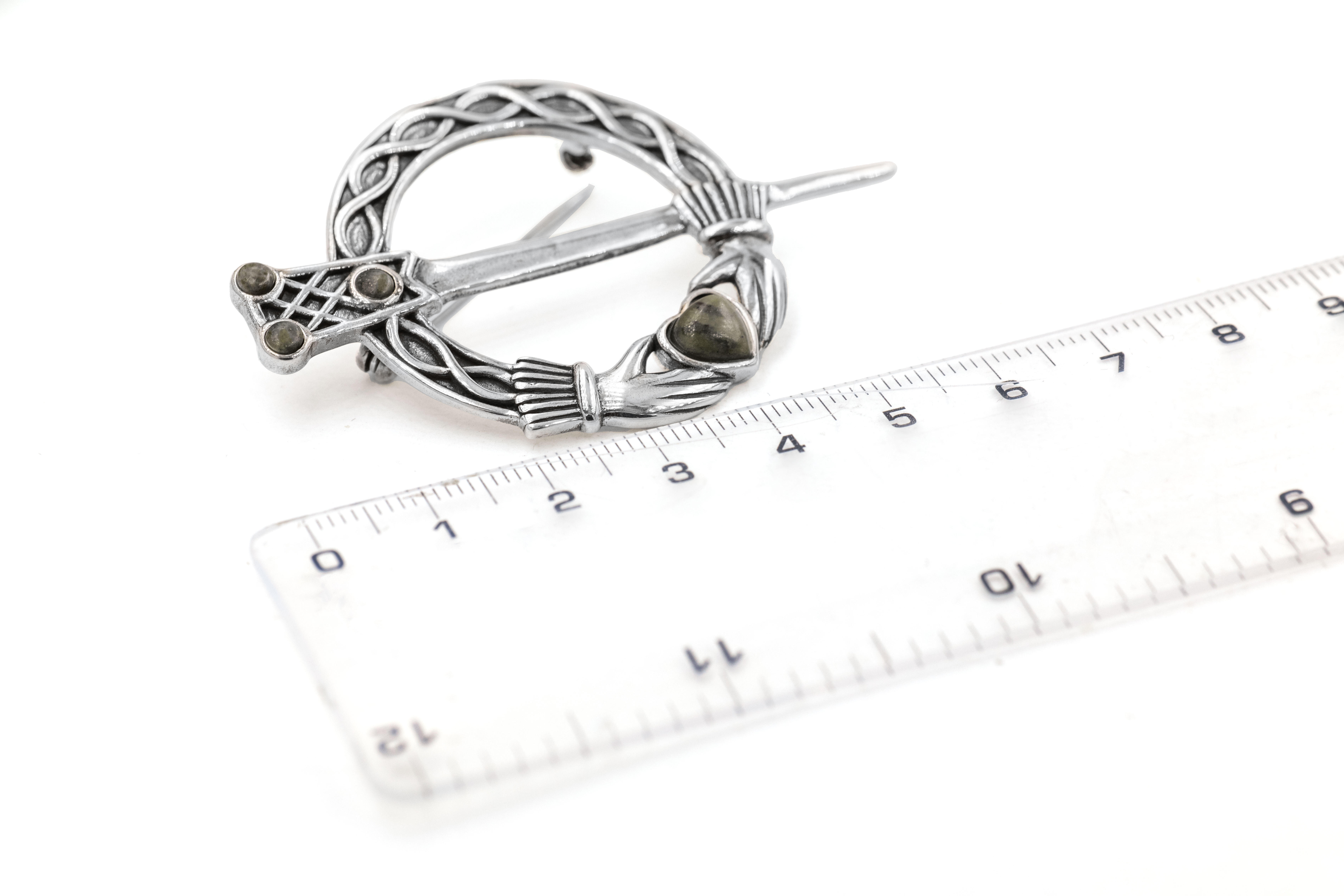 Real Sterling Silver Claddagh Brooch