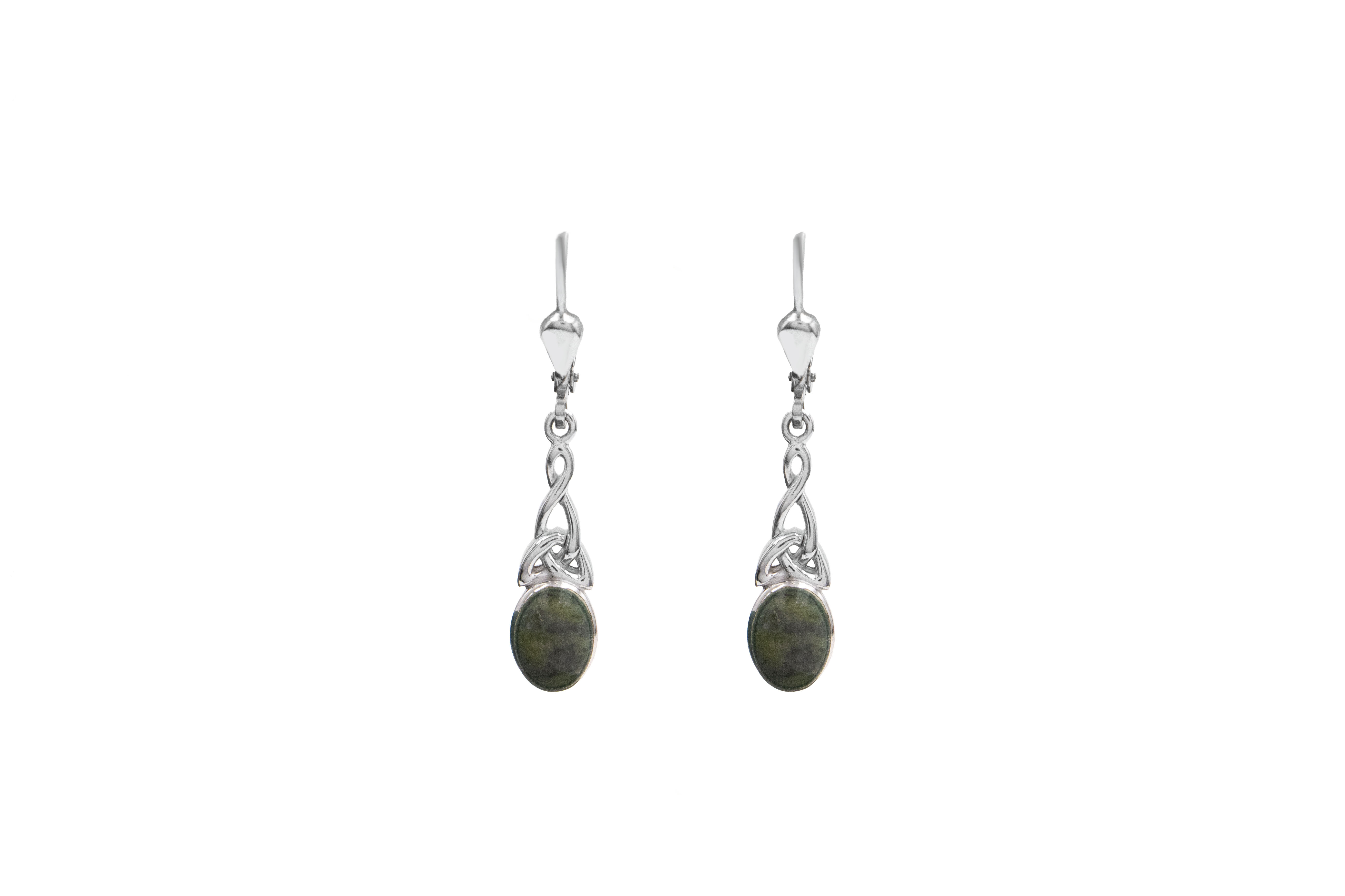 Womens Gorgeous Polished Sterling Silver Trinity Knot Earrings