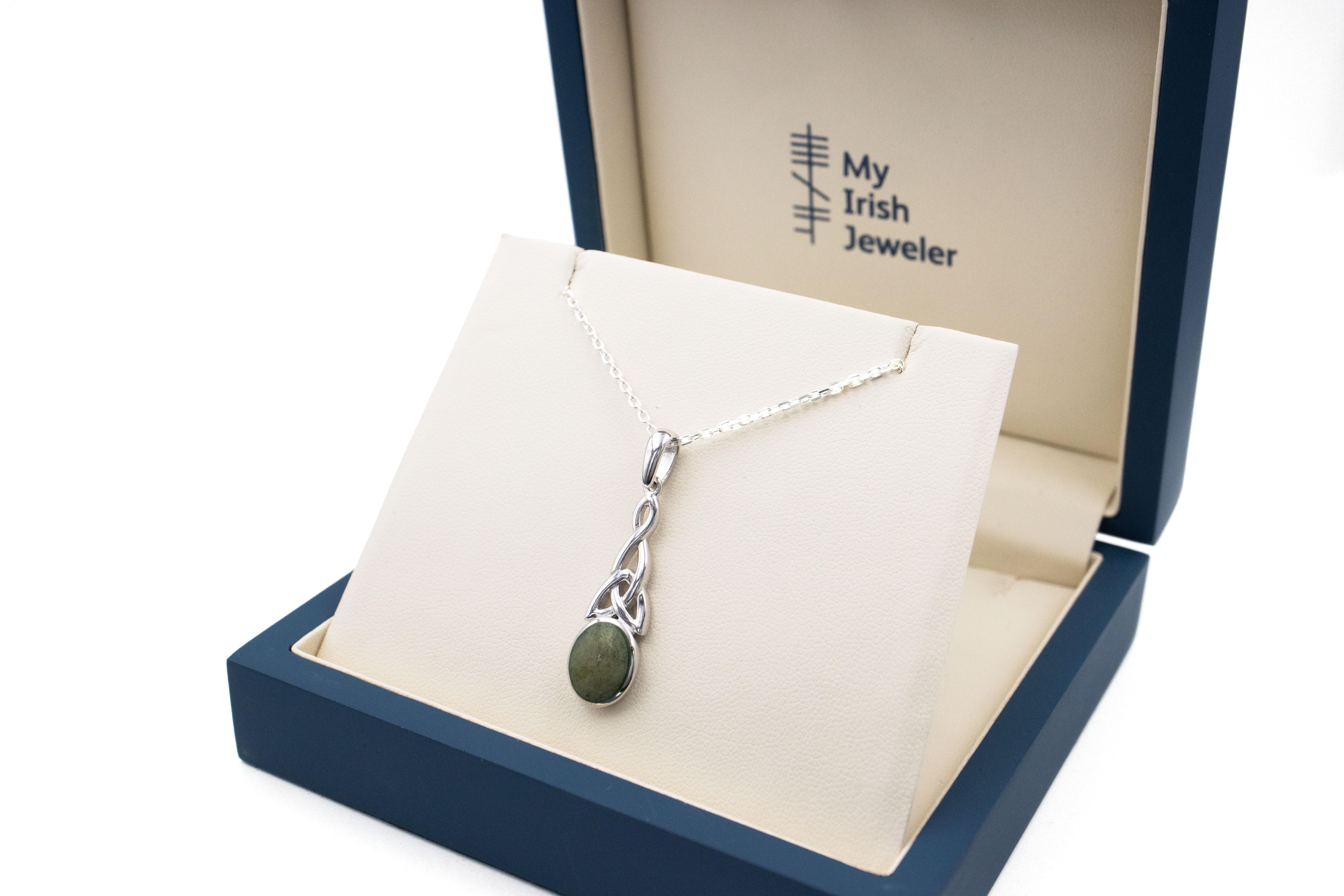 Authentic Sterling Silver Trinity Knot Necklace For Women. In Luxury Packaging.