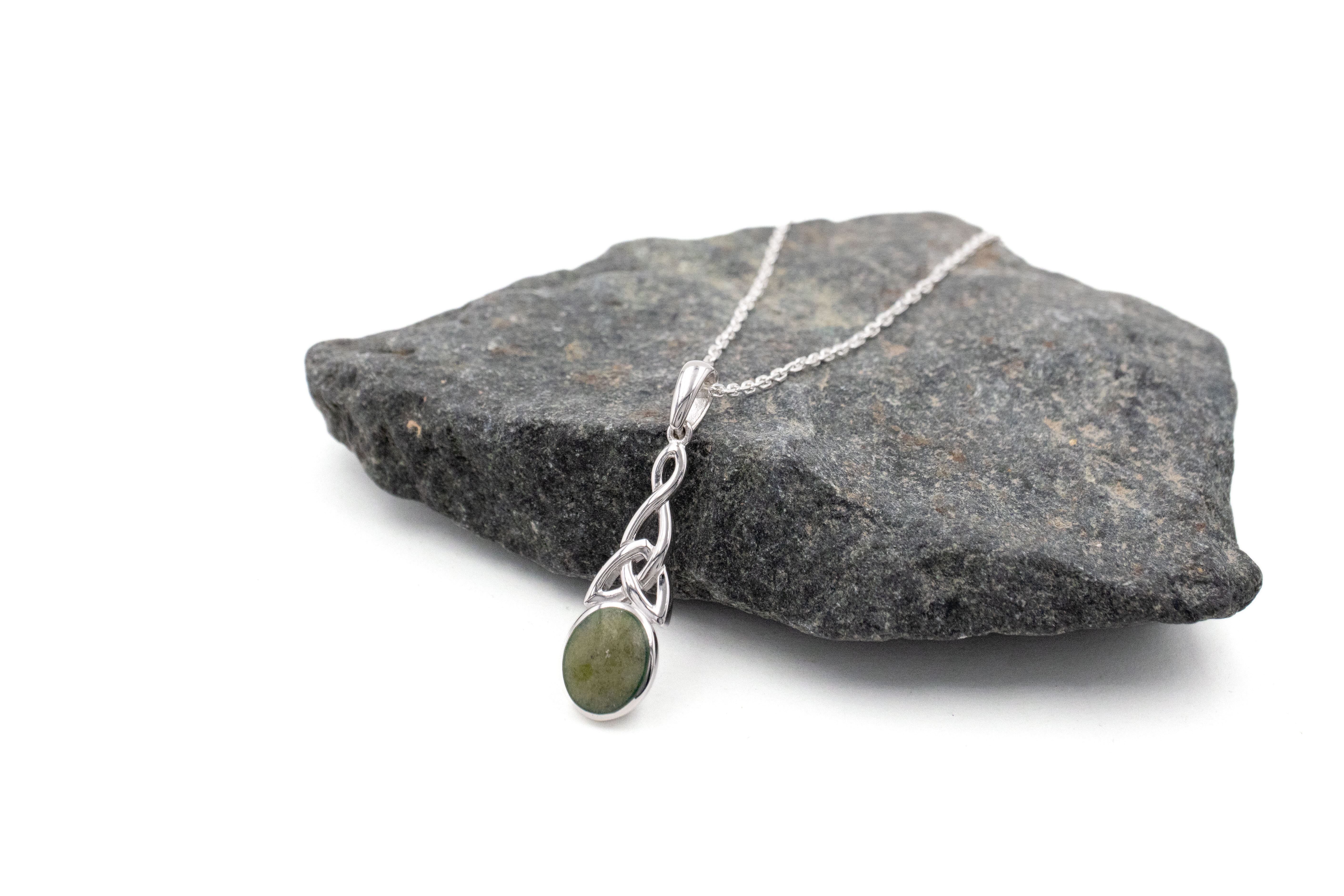 Authentic Sterling Silver Trinity Knot Necklace For Women