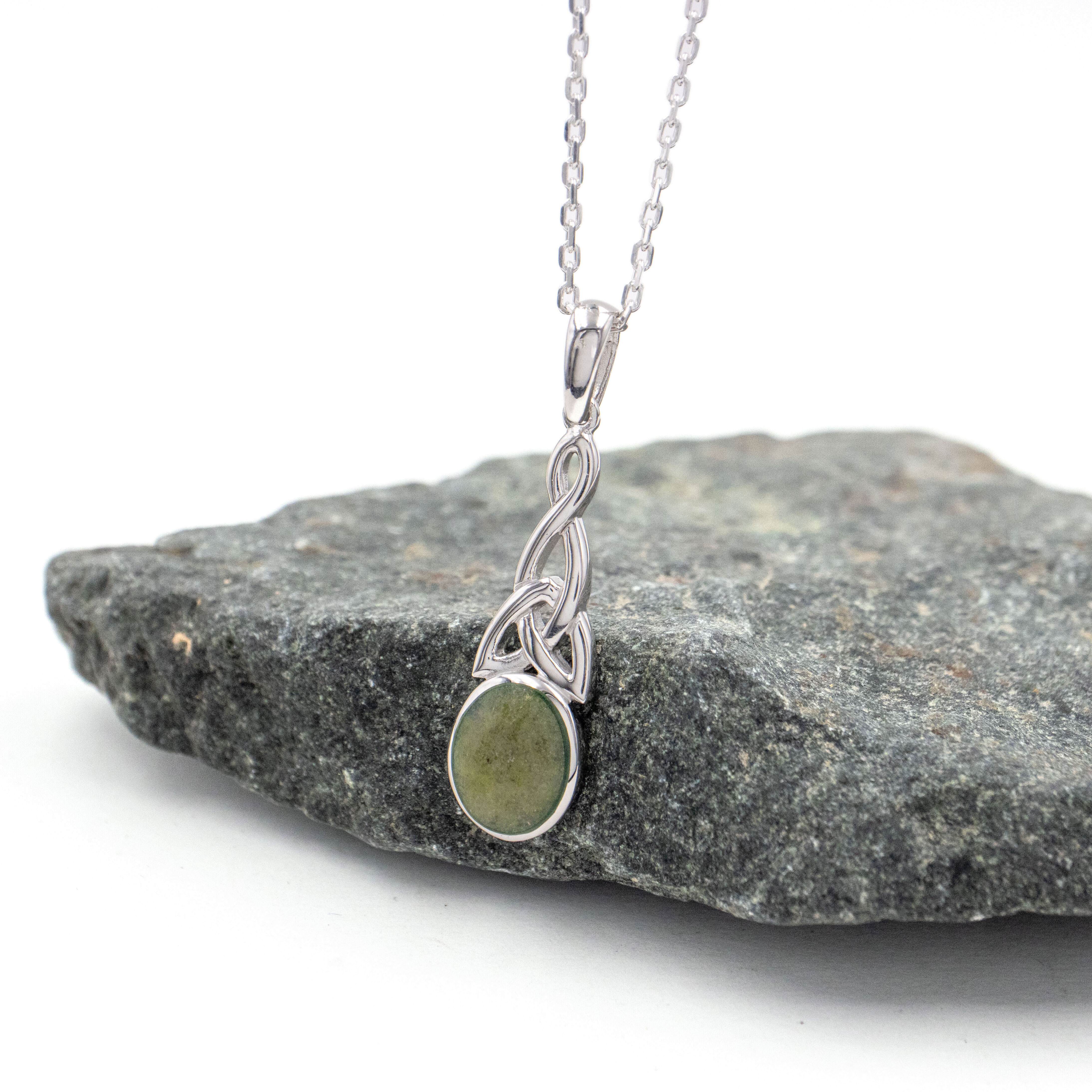 Connemara Marble Trinity Knot Necklace