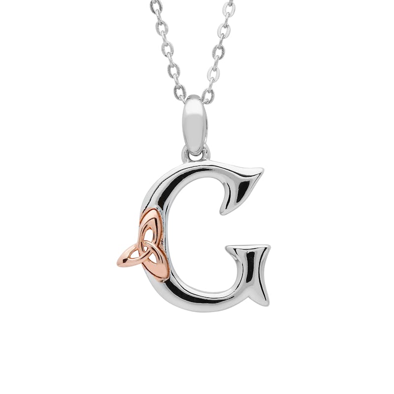 Womens Sterling Silver Trinity Knot Necklace