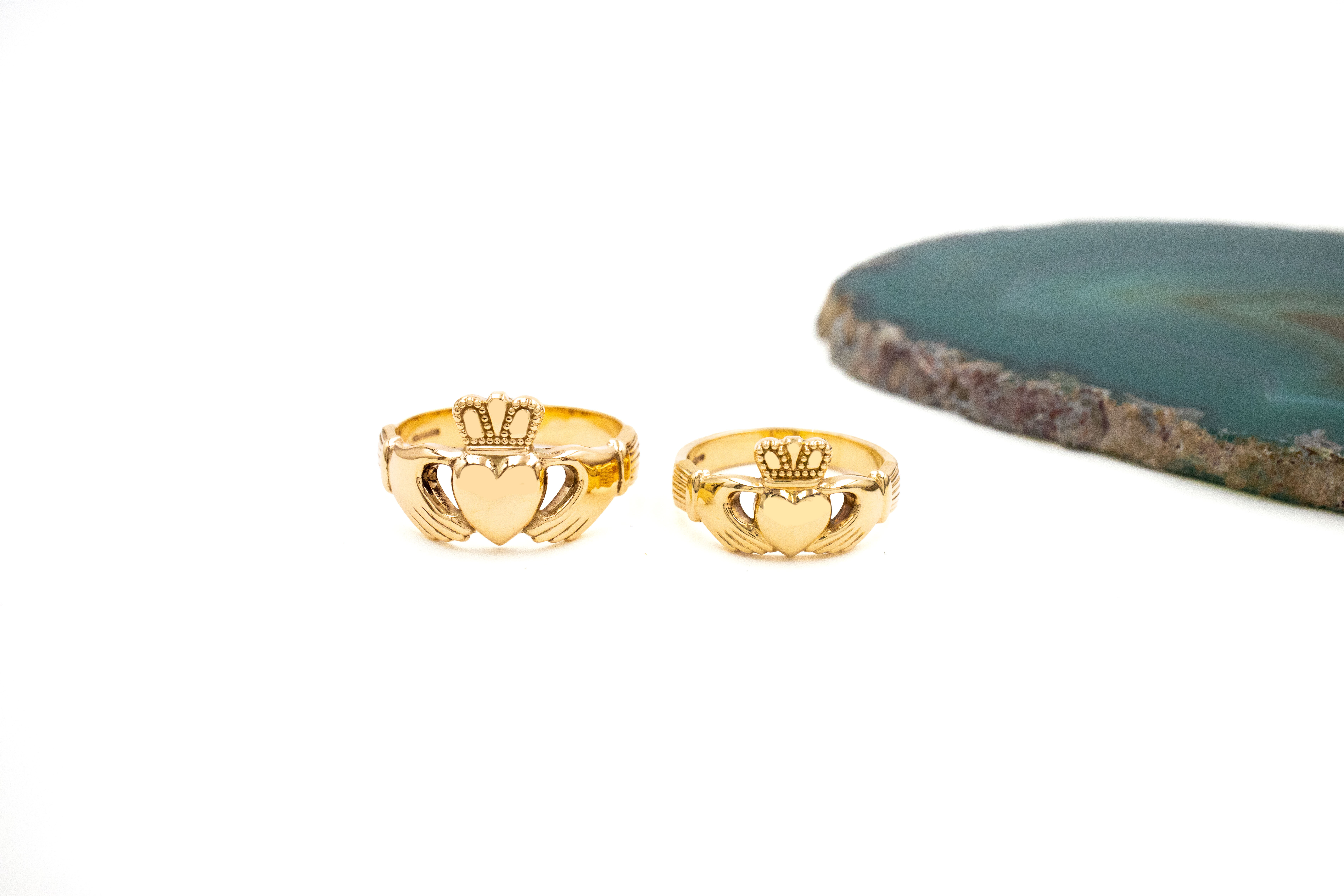 Mens Claddagh 3.0mm Ring in 18K Yellow Gold