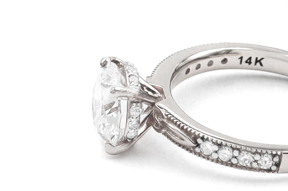 Trinity Knot Hidden Halo Ring