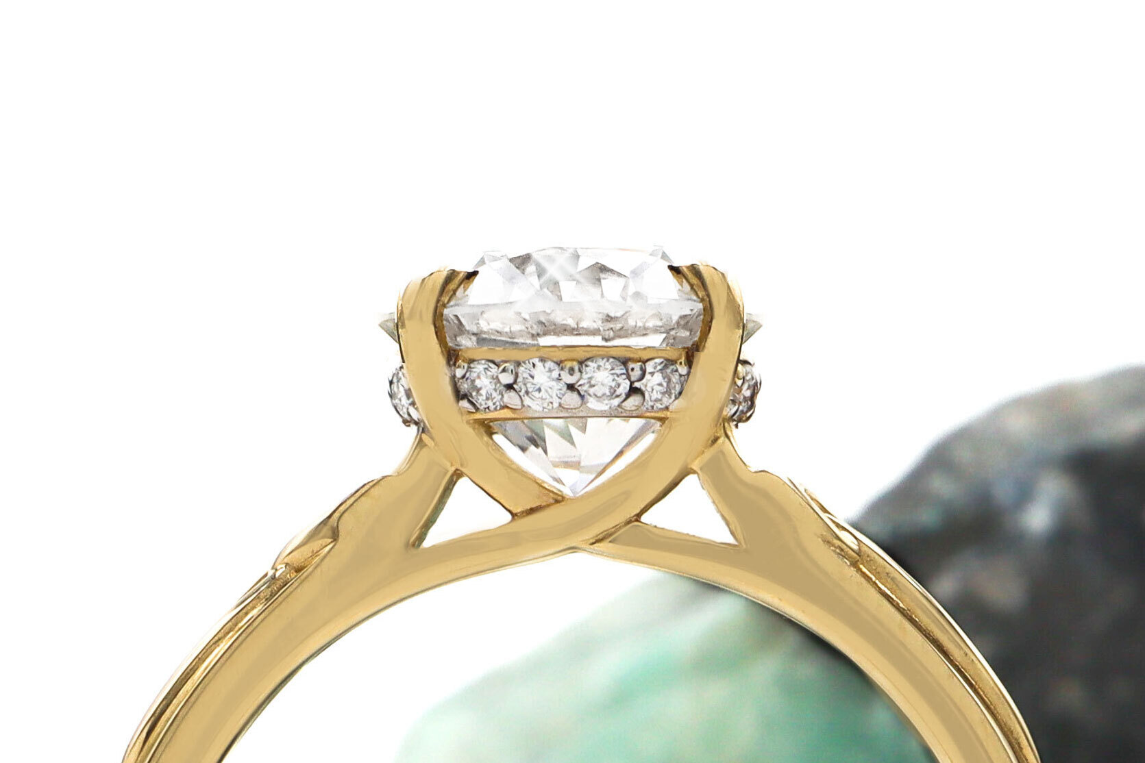 Crop 2ct Diamond Trinity Knot Solitaire side 1