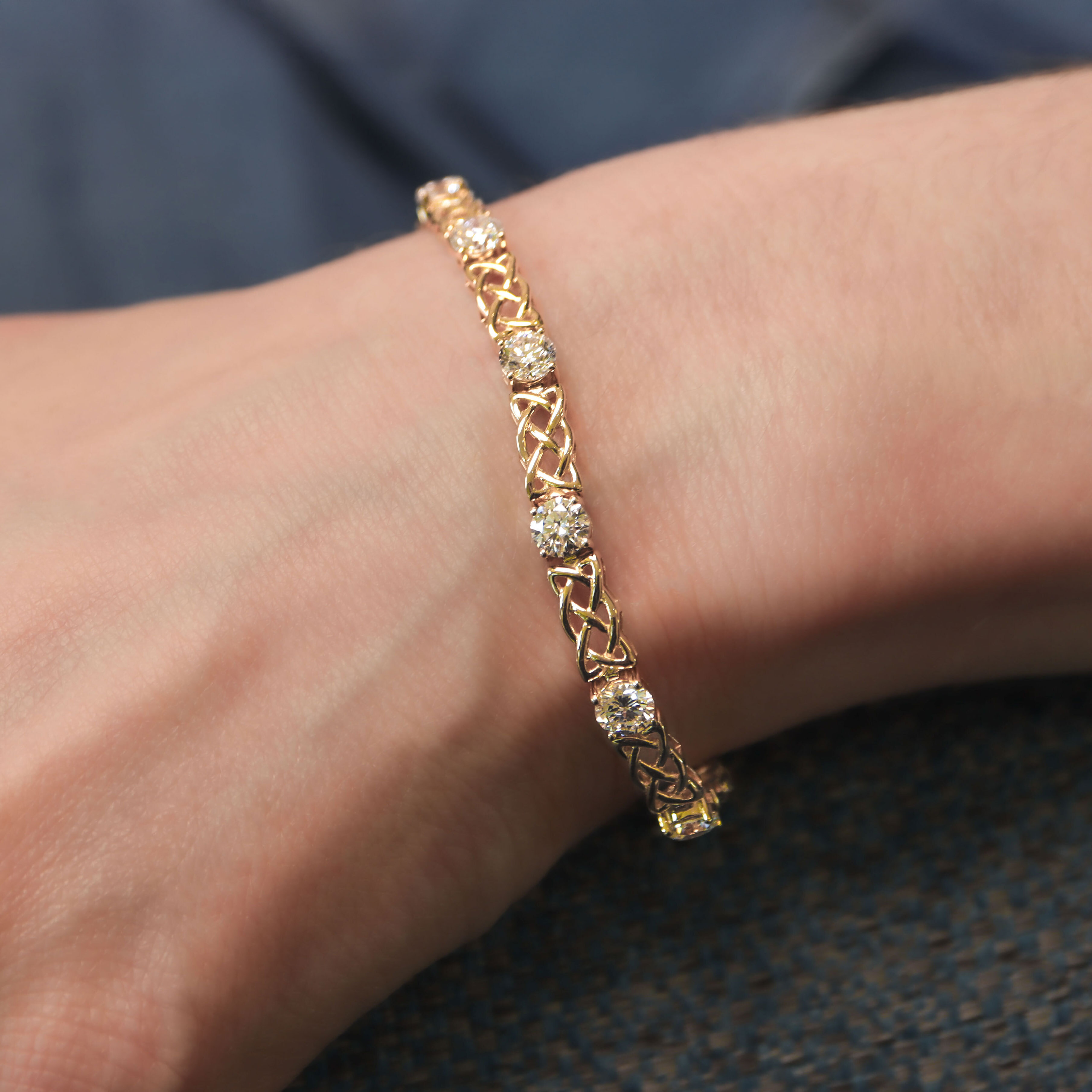 6ct Diamond Celtic Knot Bracelet