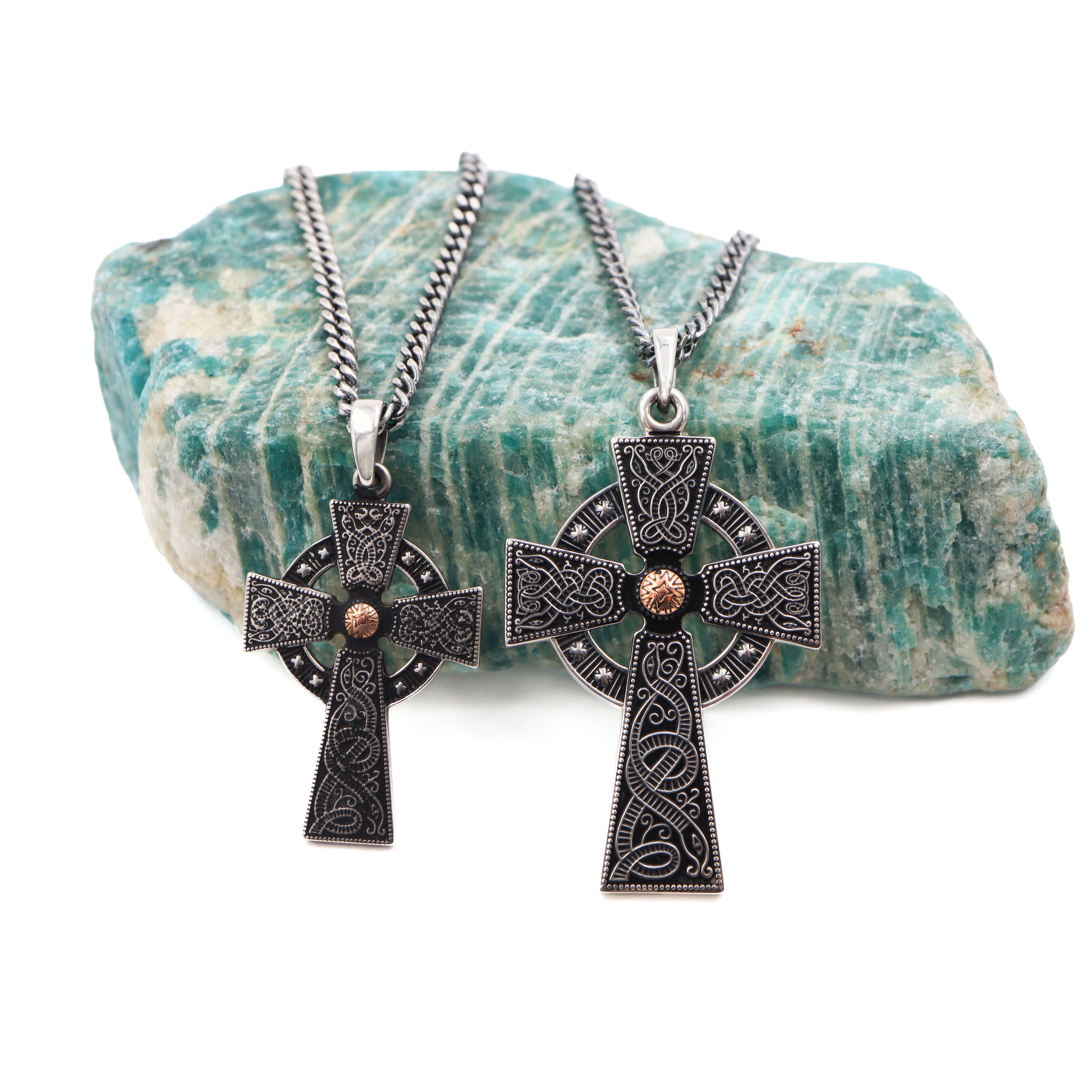 Silver & Rose Gold (Oxidised)