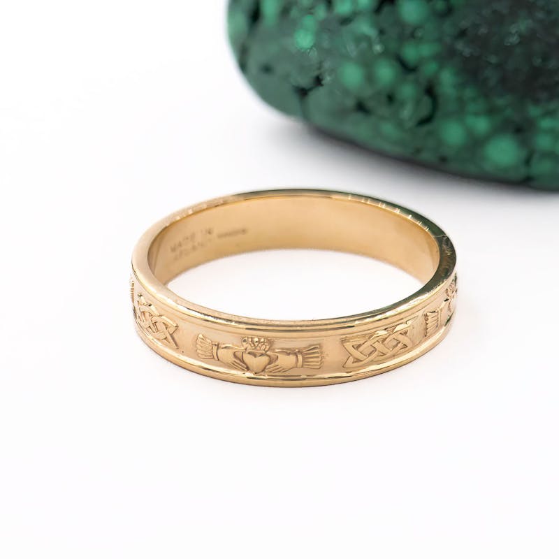 Claddagh Celtic Knot Wedding Band, From Ireland