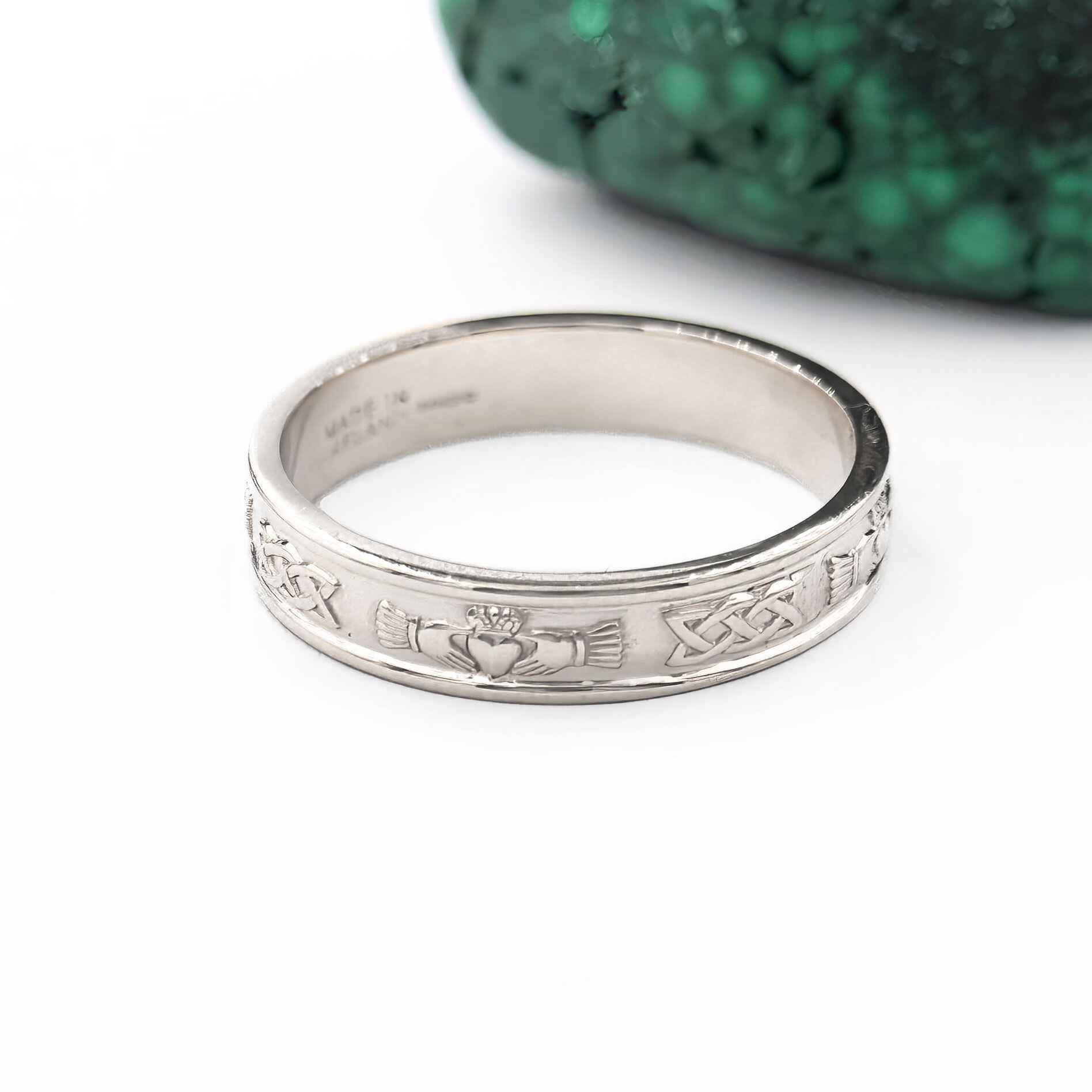 Claddagh & Celtic Knot Wedding Band
