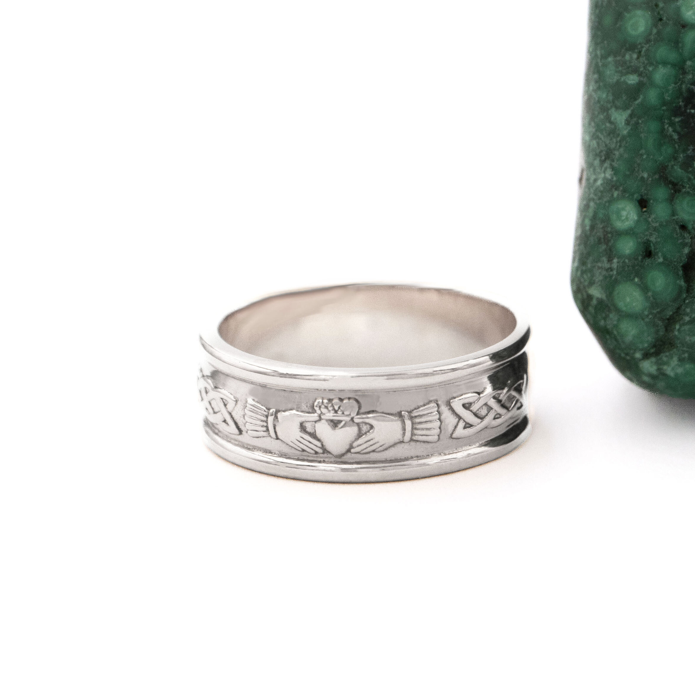 Claddagh & Celtic Knot Wedding Band