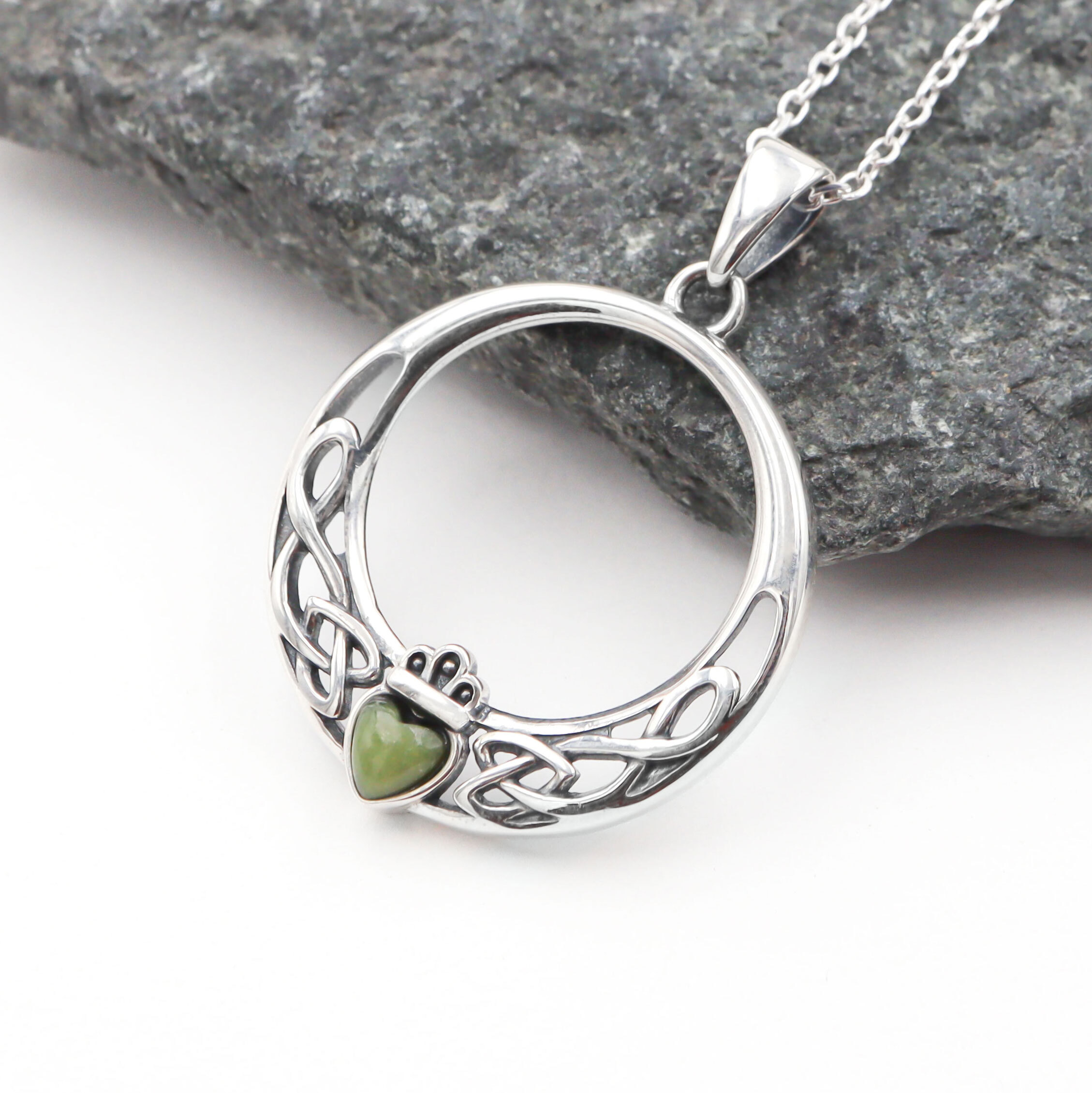 Claddagh Connemara Marble Necklace