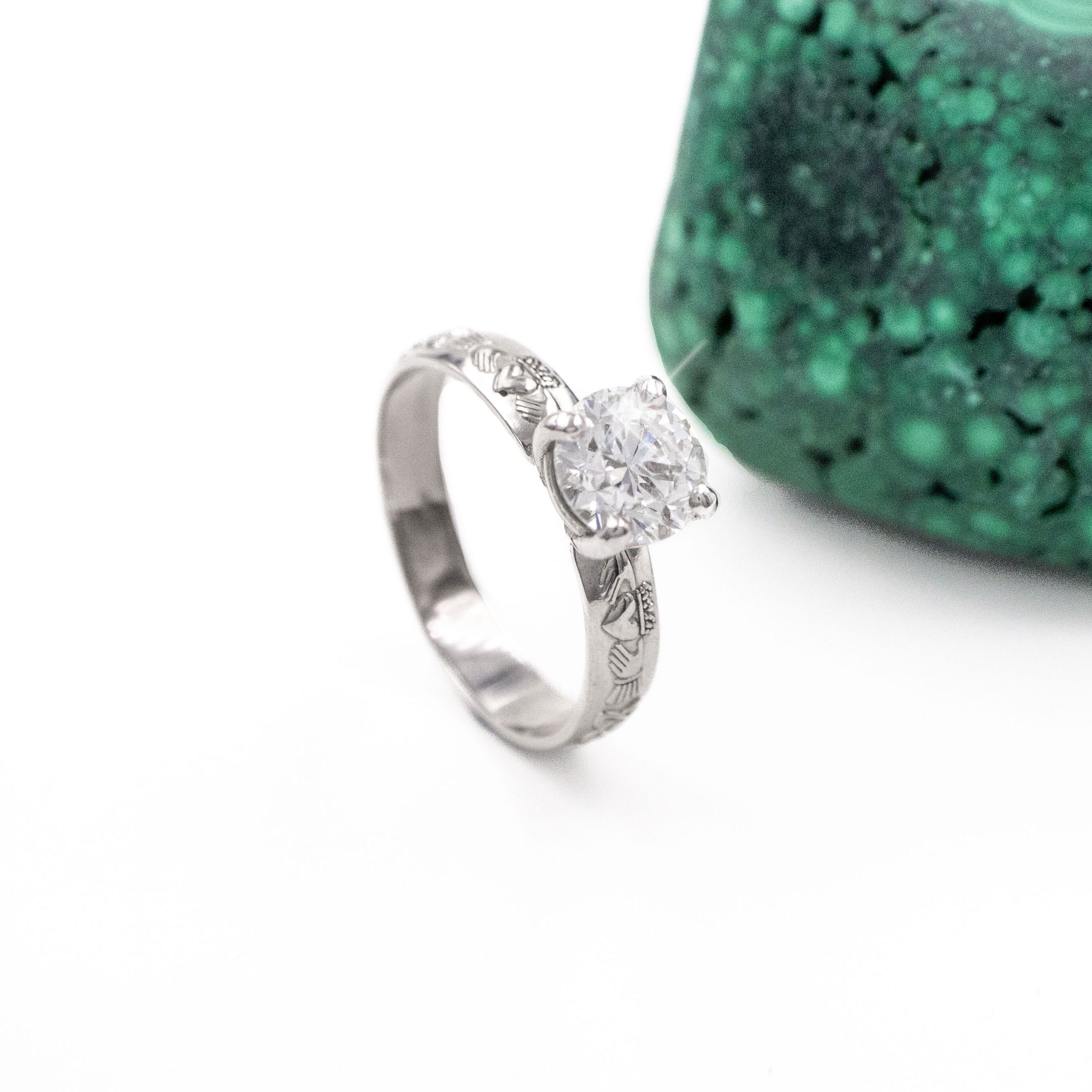 Claddagh Solitaire engagement ring