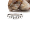 Crop Diamond Wedding Band to Fit Claddagh Engagement Ring Sku 22377 front