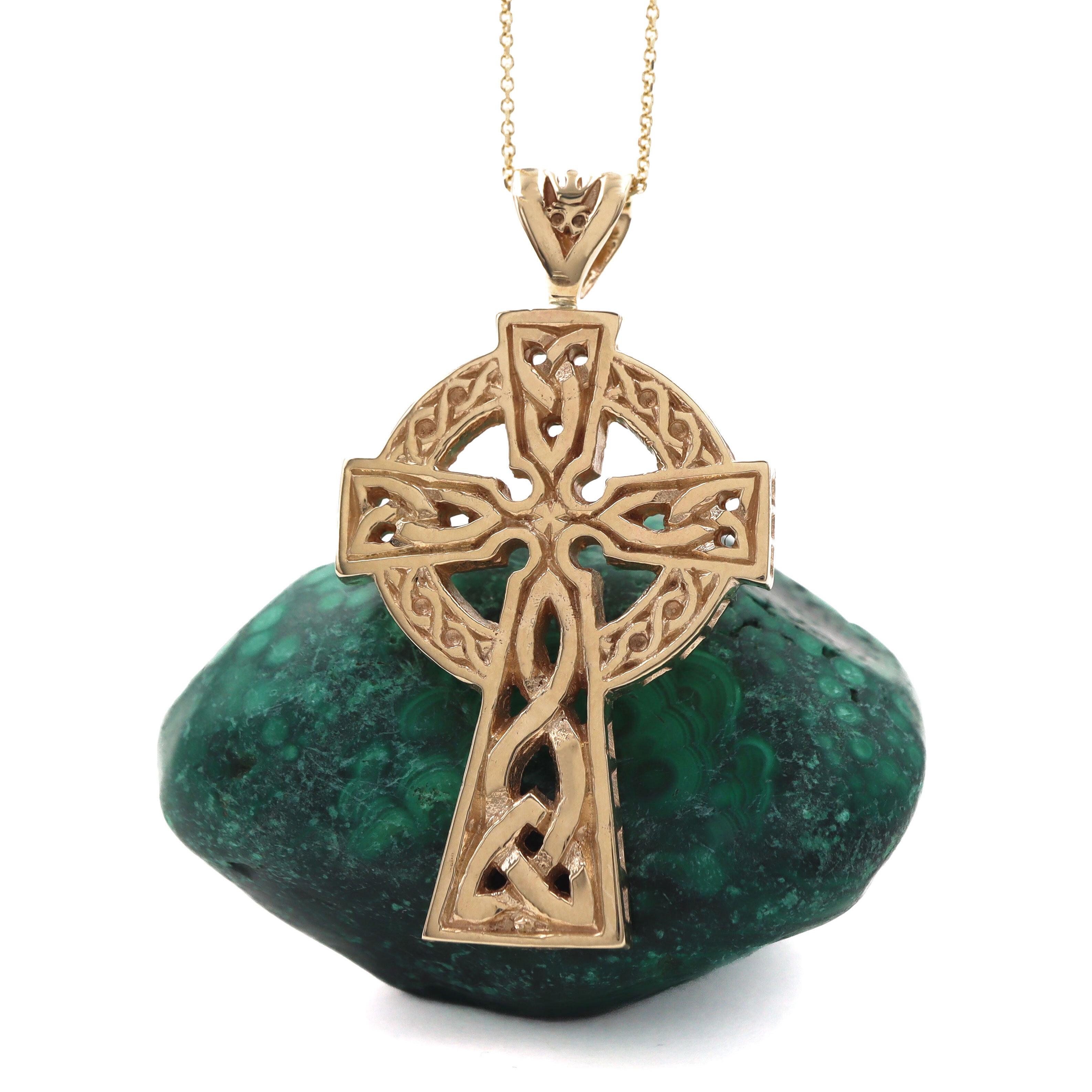 Gold Double Sided Heavy Celtic Cross