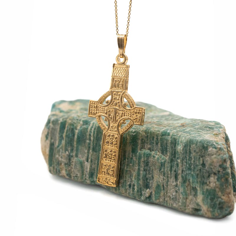 Gold Heirloom Muiredach Celtic Cross, From Ireland