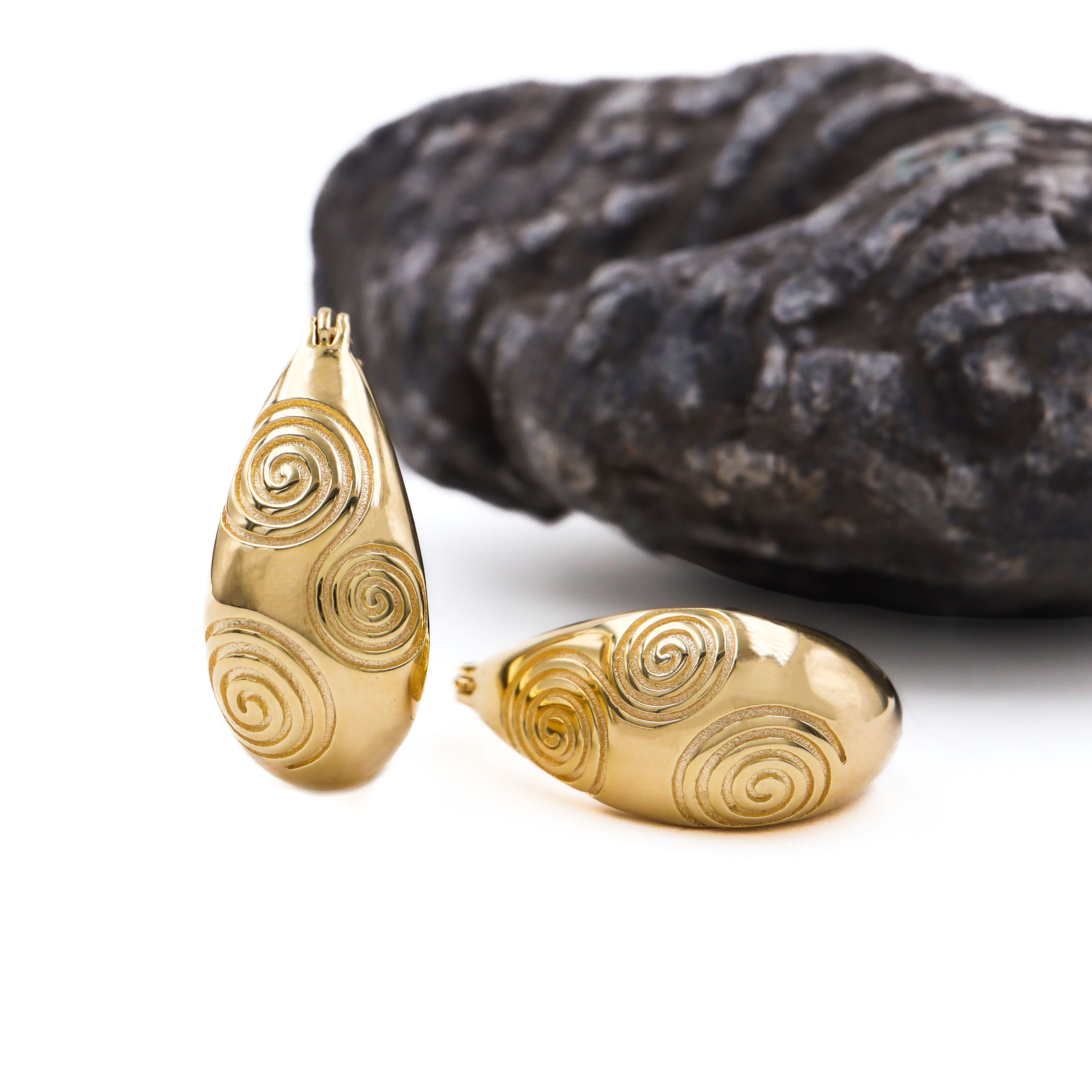 Gold Vermeil Triskele Earrings