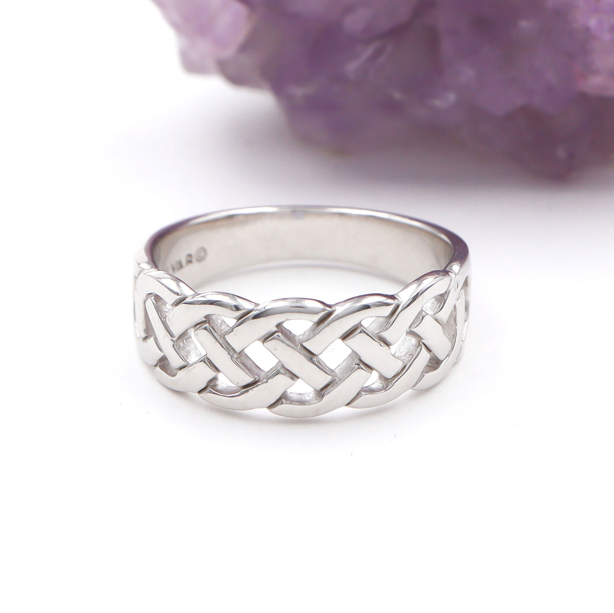 Ladies 7mm Silver Celtic Knot Ring