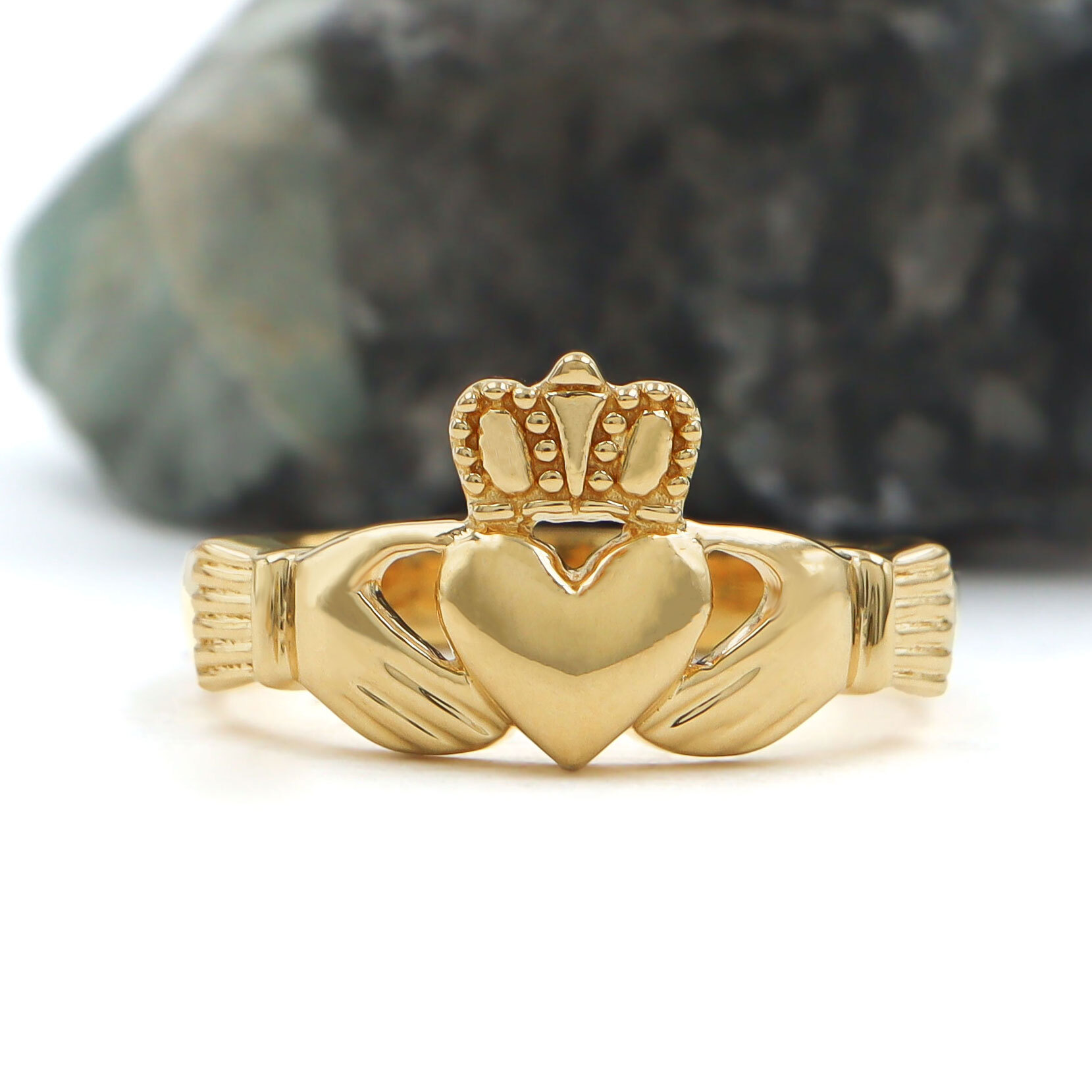Ladies Gold Vermeil Claddagh Ring
