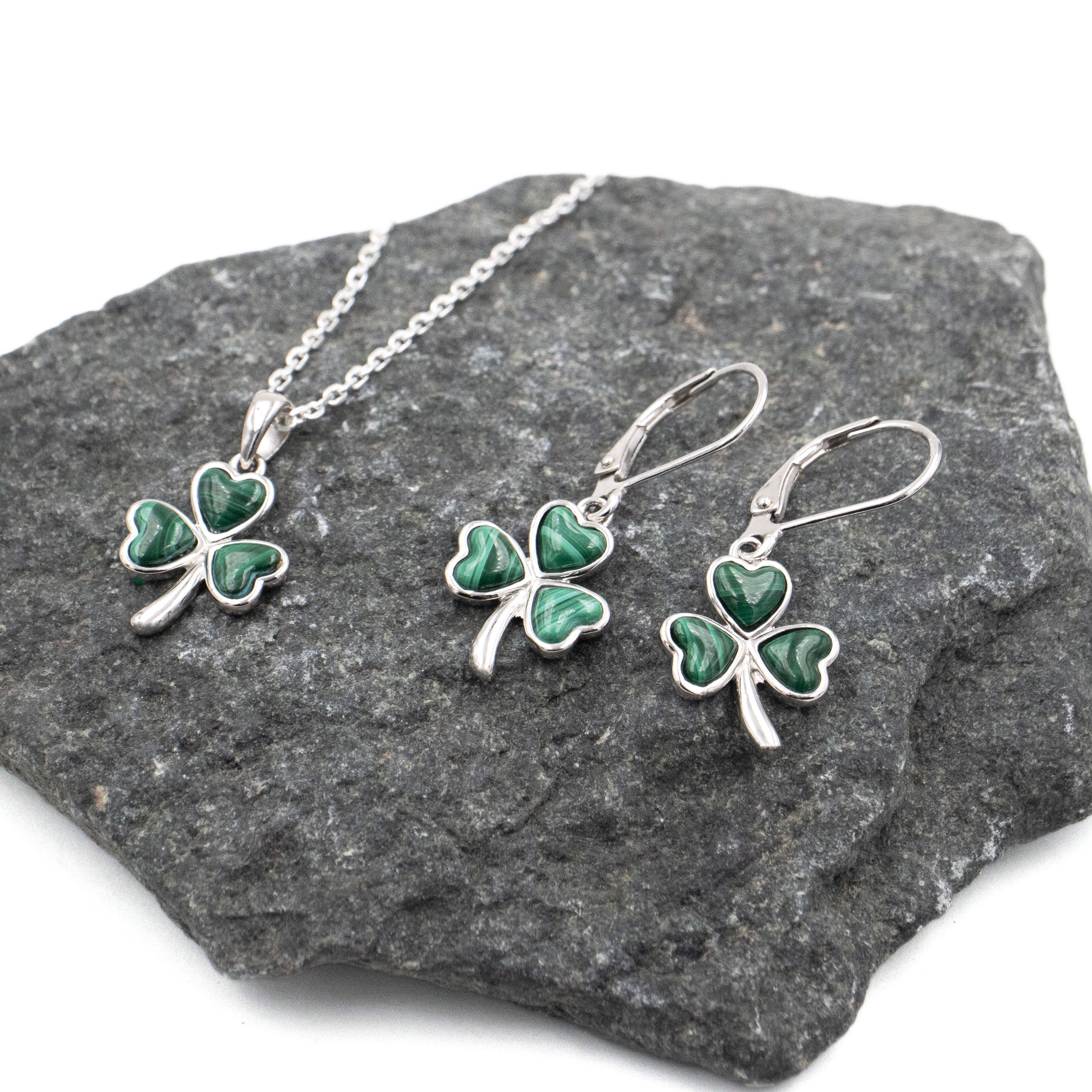 Malachite Shamrock Gift Set