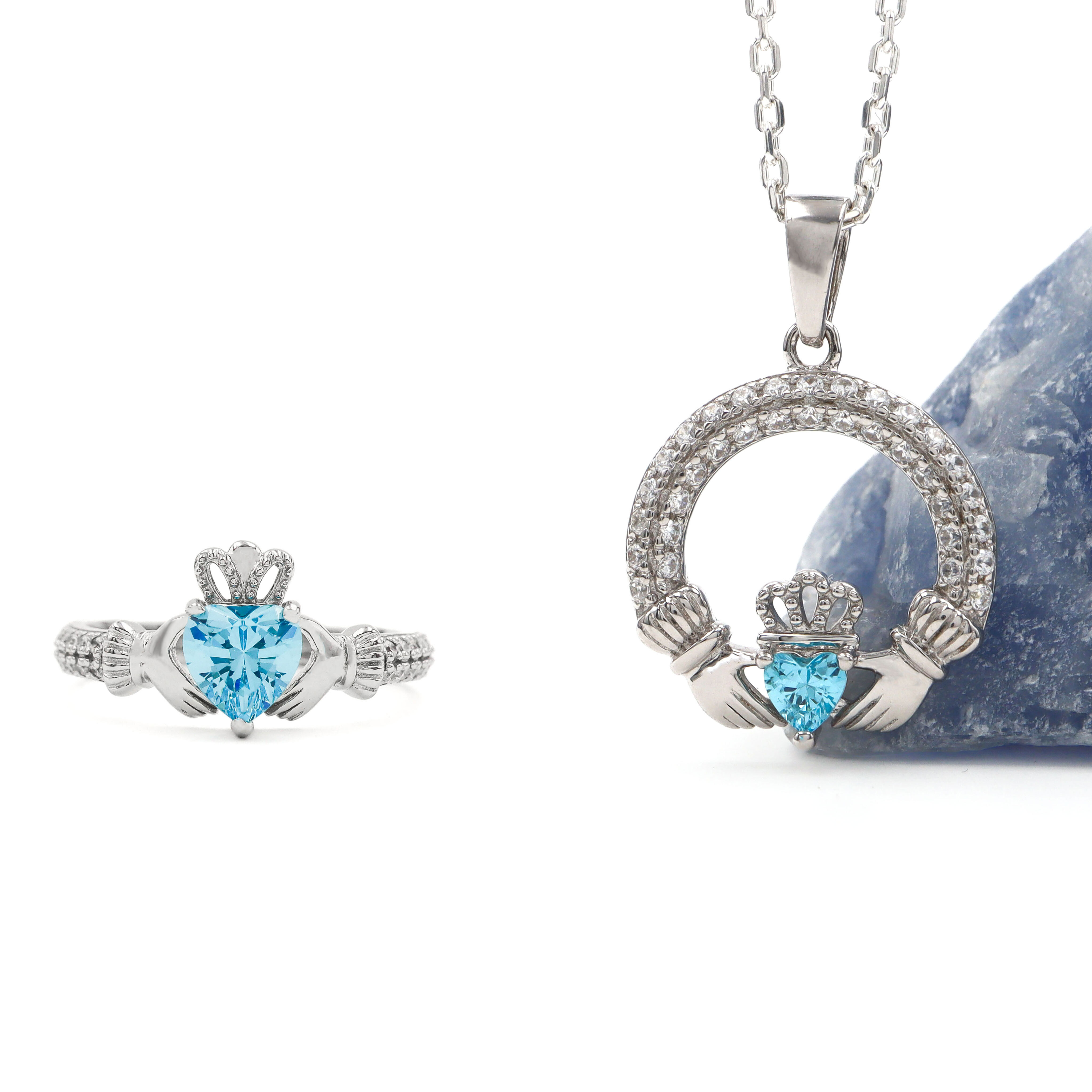 Claddagh Birthstone Gift set