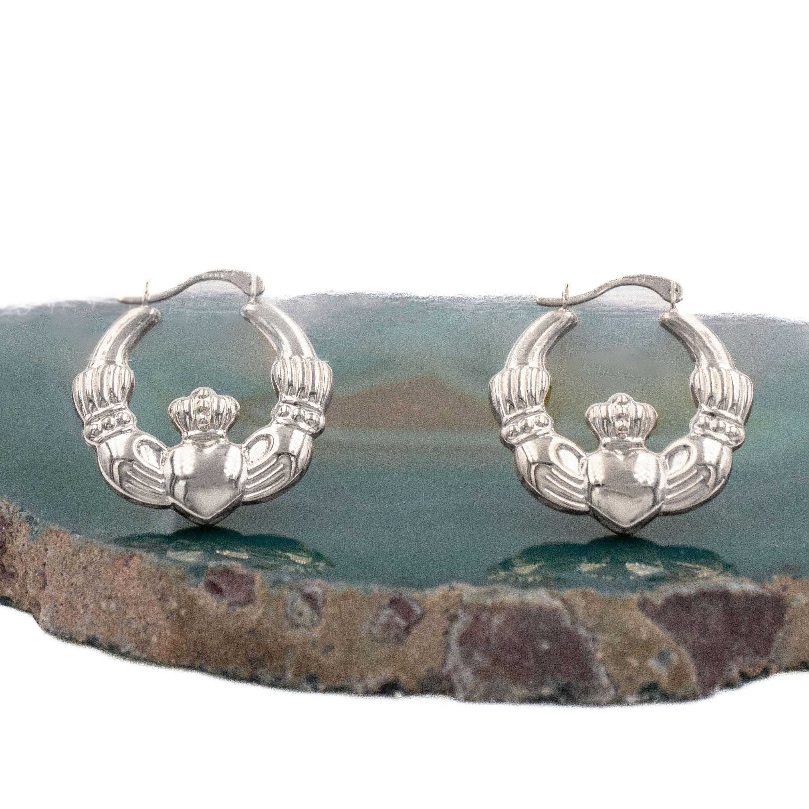 Silver Medium Hoop Earrings